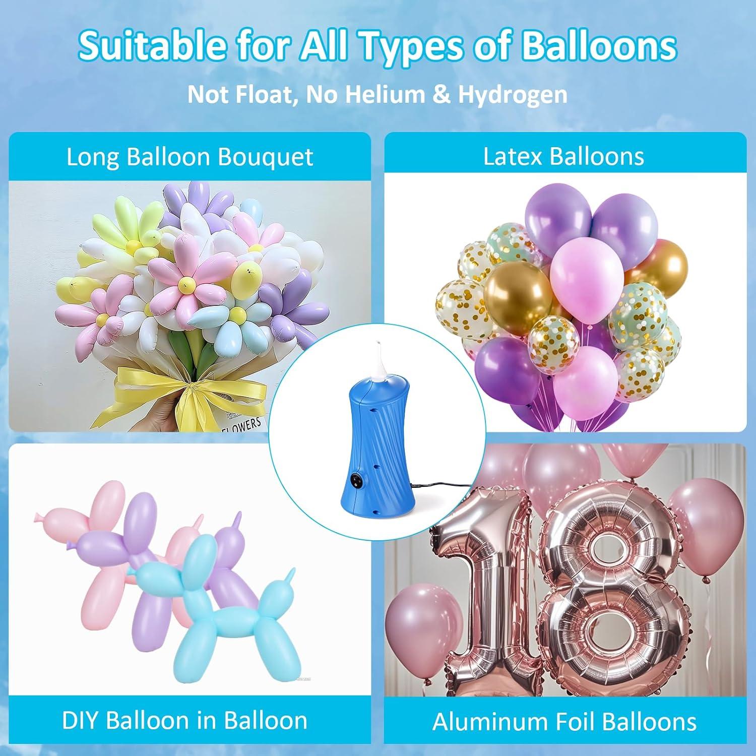 Bomba de aire eléctrica Fikowo para globos portátil 30W