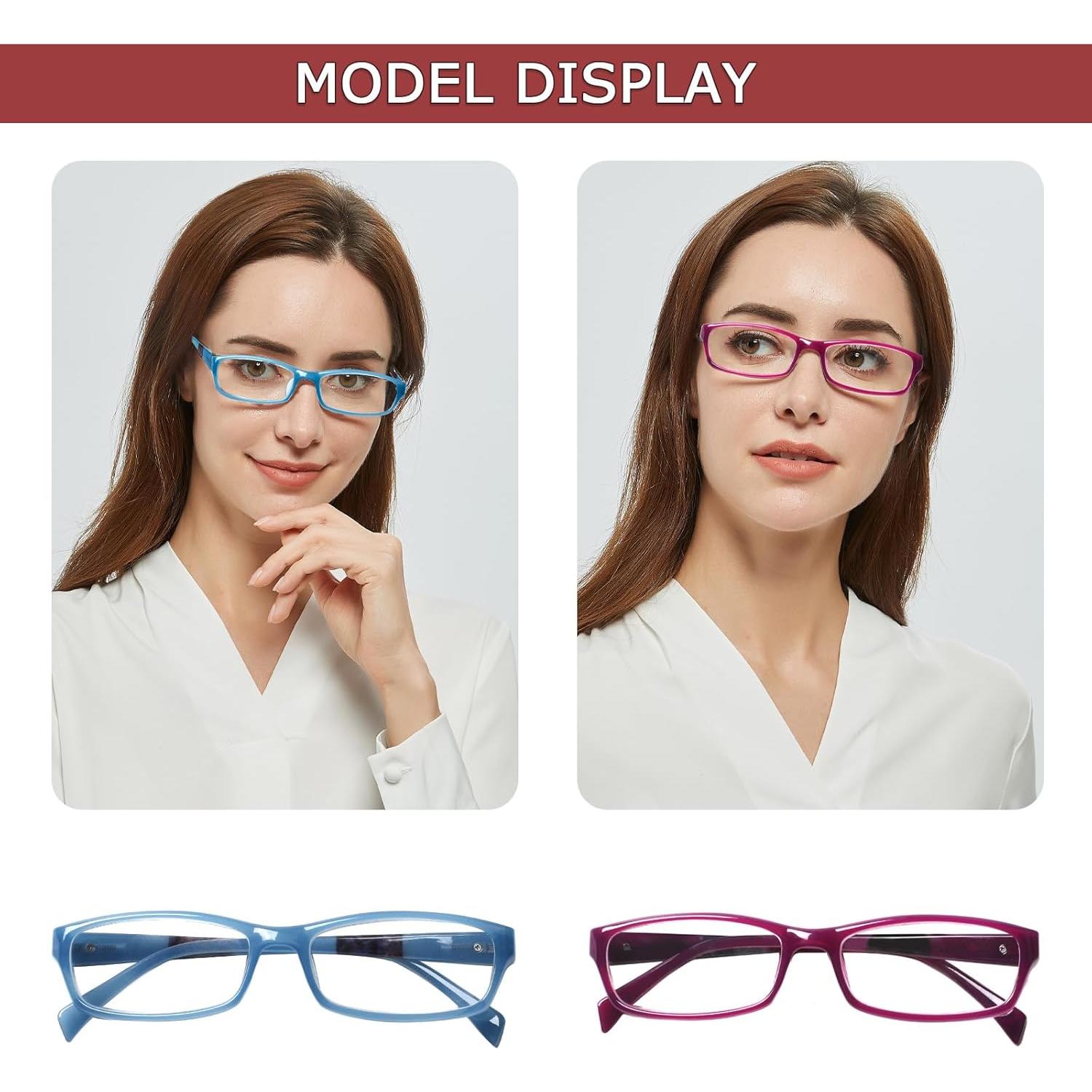 Gafas de lectura Kerecsen 5 pares moda unisex 0.5x