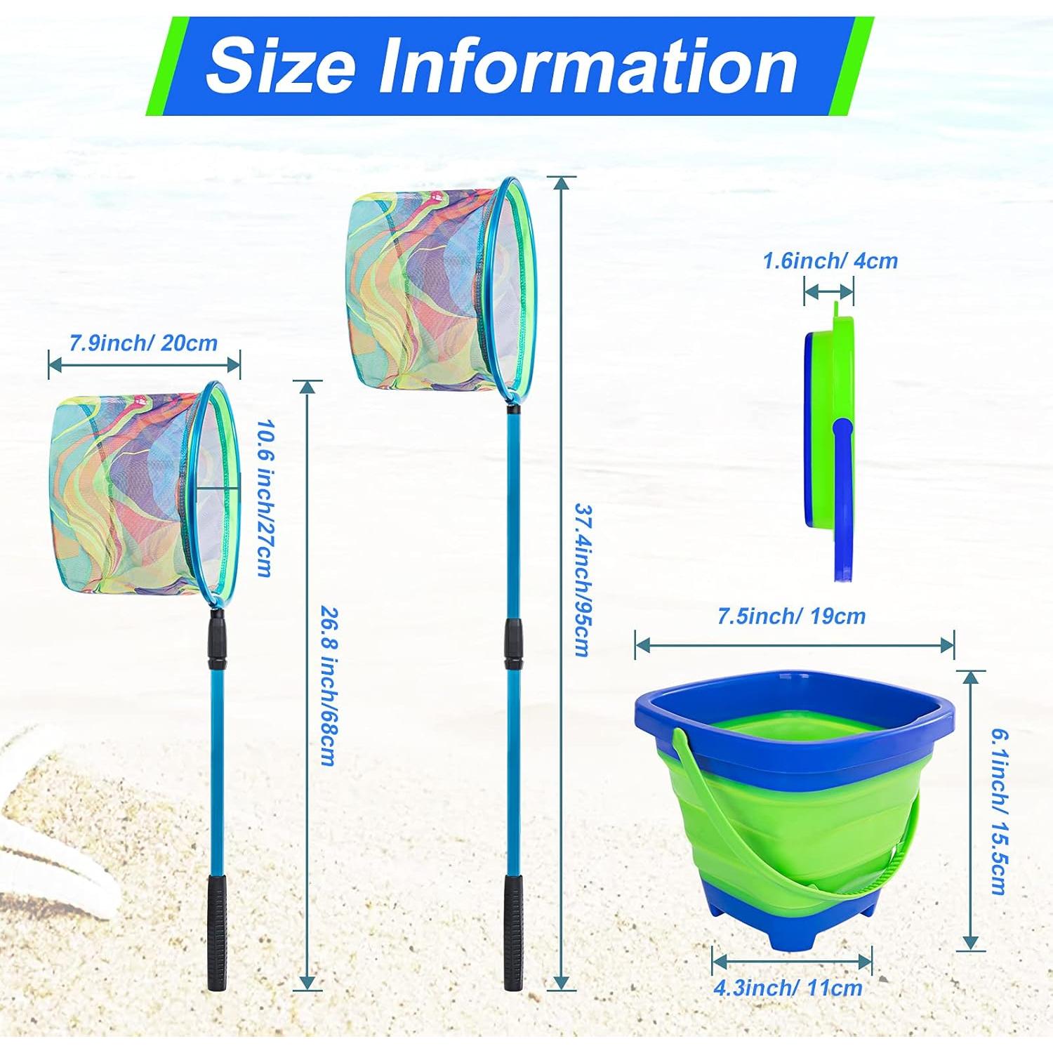 Red de Pesca Telescópica para Niños Lanboon con Cubo Plegable