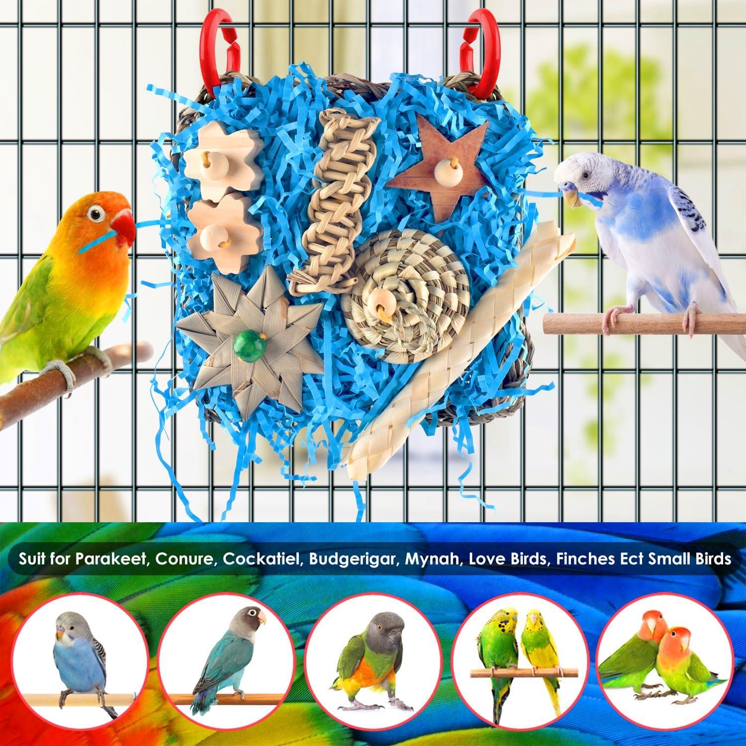 Juguete de Forrajeo para Aves KATUMO 16.8x16.8cm Natural