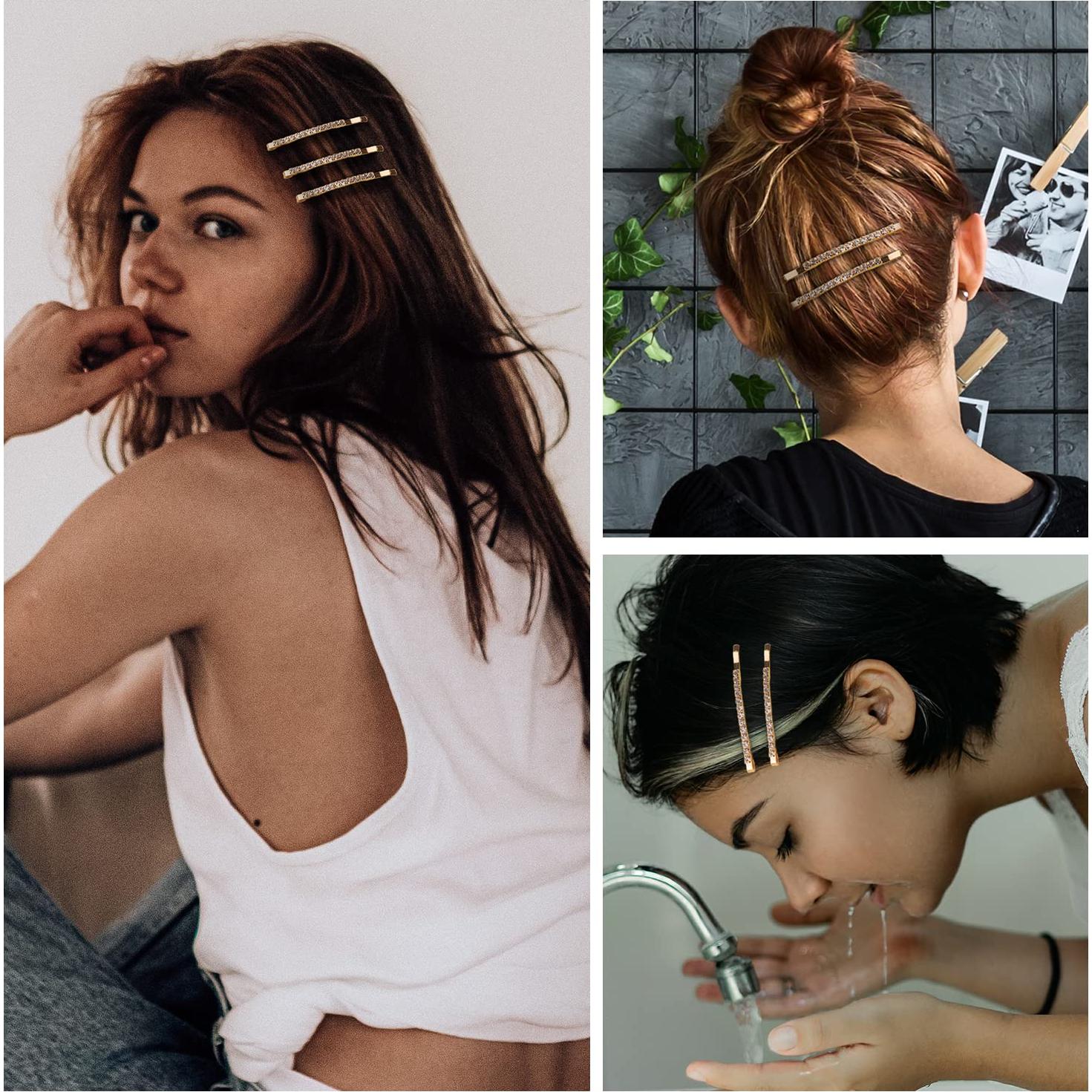 12 Horquillas de Pelo SUMAJU con Rhinestone - 6 cm Multicolor