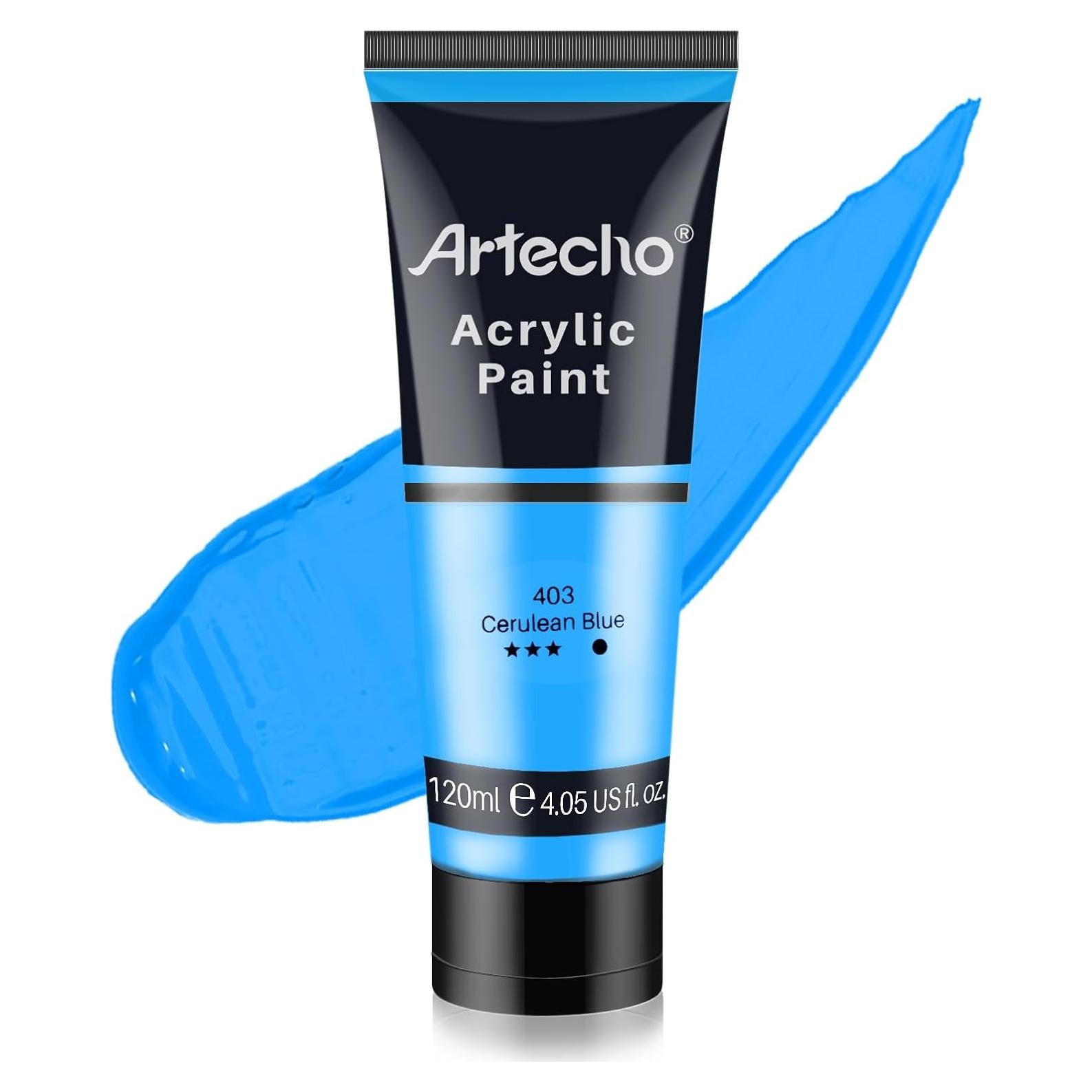 Pintura Acrílica Azul Cerúleo Artecho 120ml Brillante
