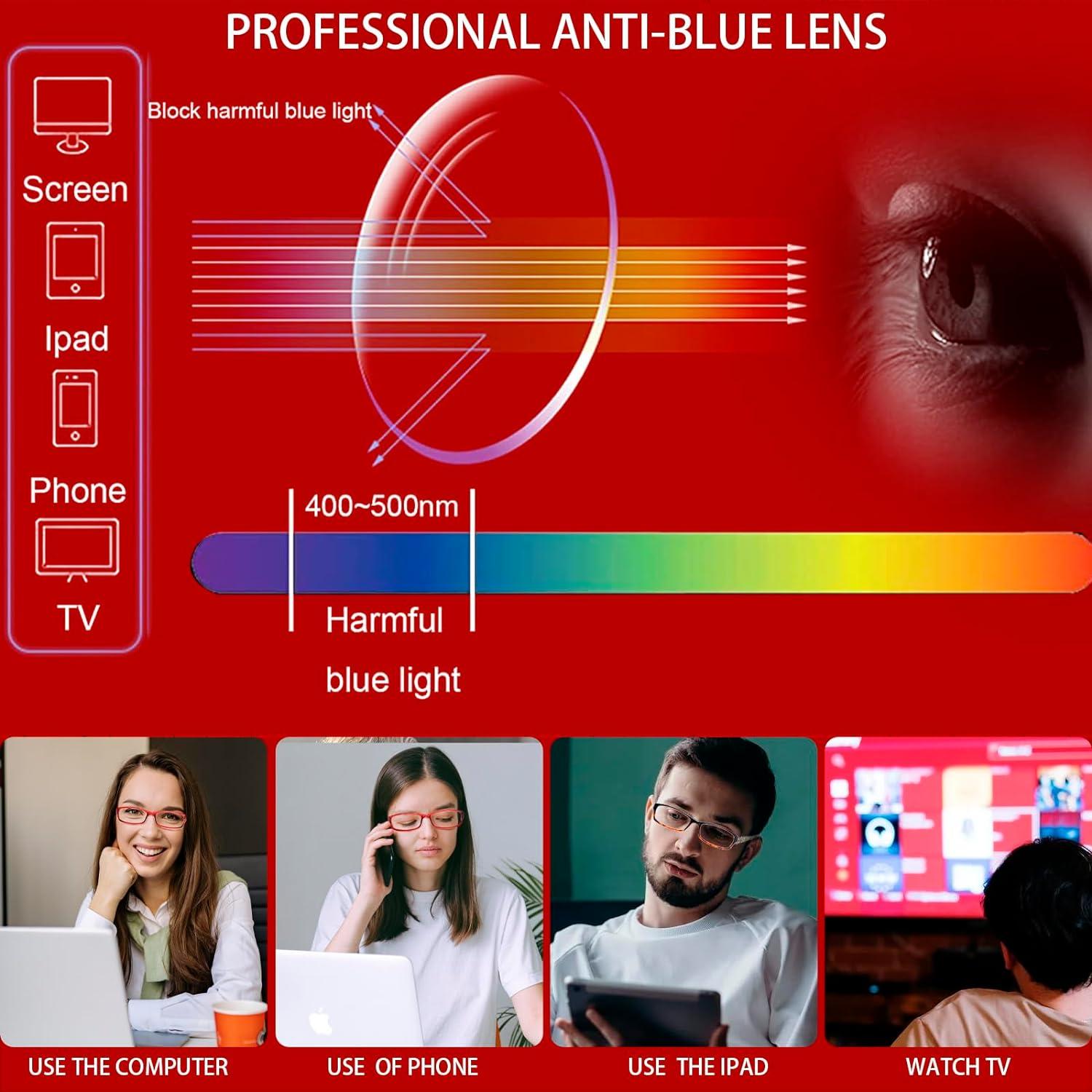 Gafas de lectura Kerecsen para mujeres, 6 pares con filtro UV