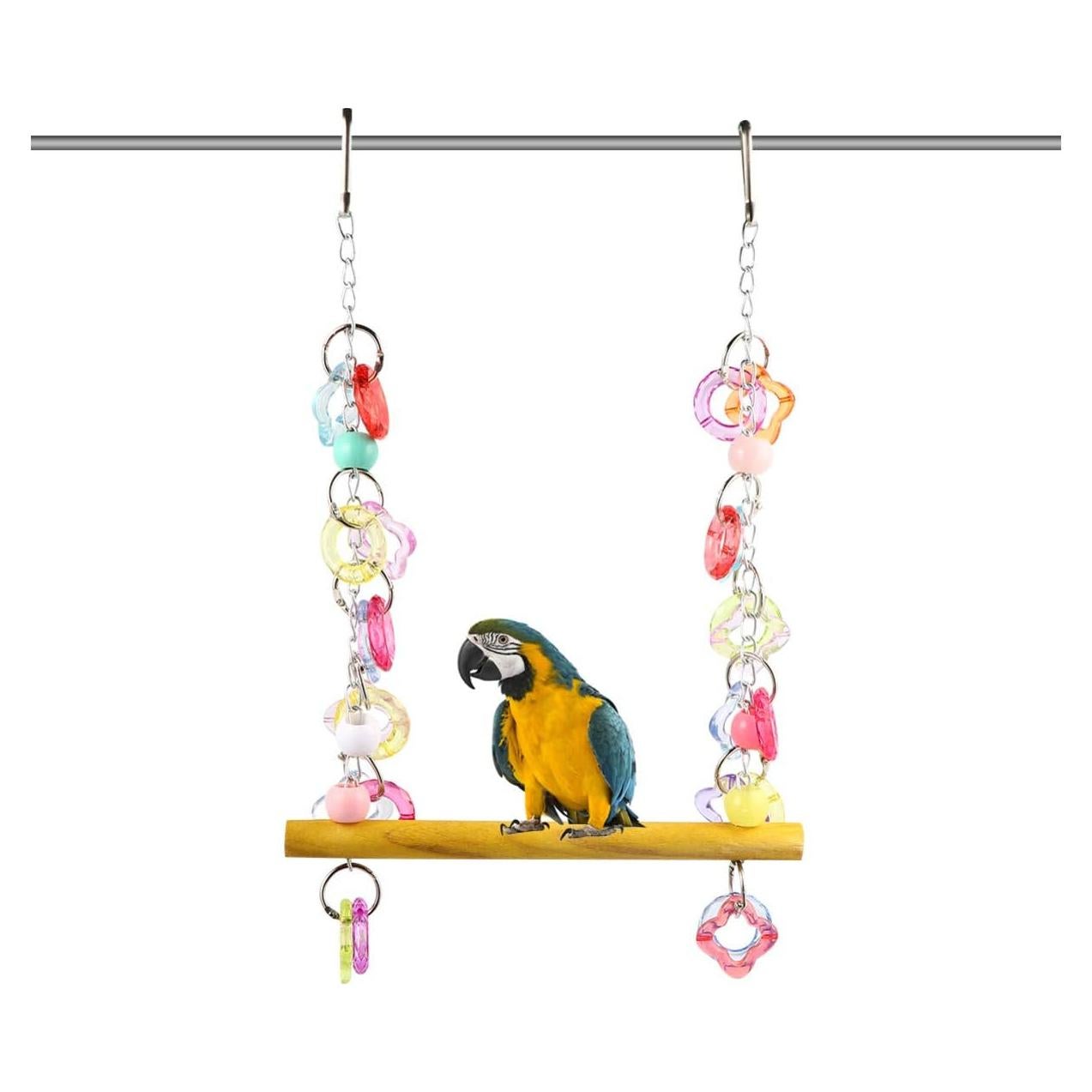 Columpio para Aves FRCOLOR 26x1cm Colorido Madera y Plástico