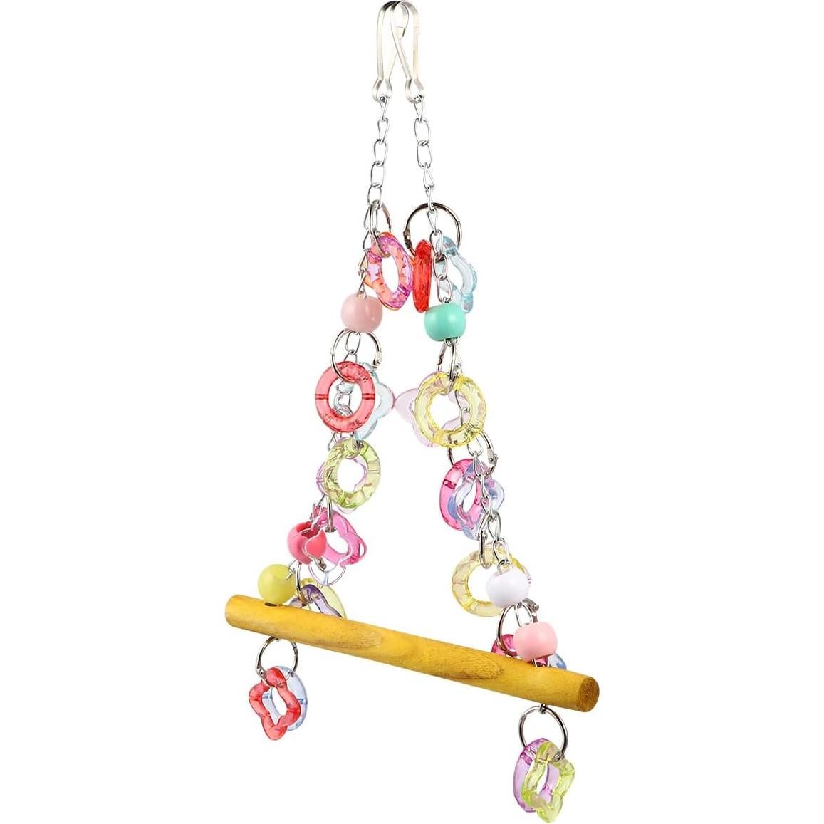 Columpio para Aves FRCOLOR 26x1cm Colorido Madera y Plástico