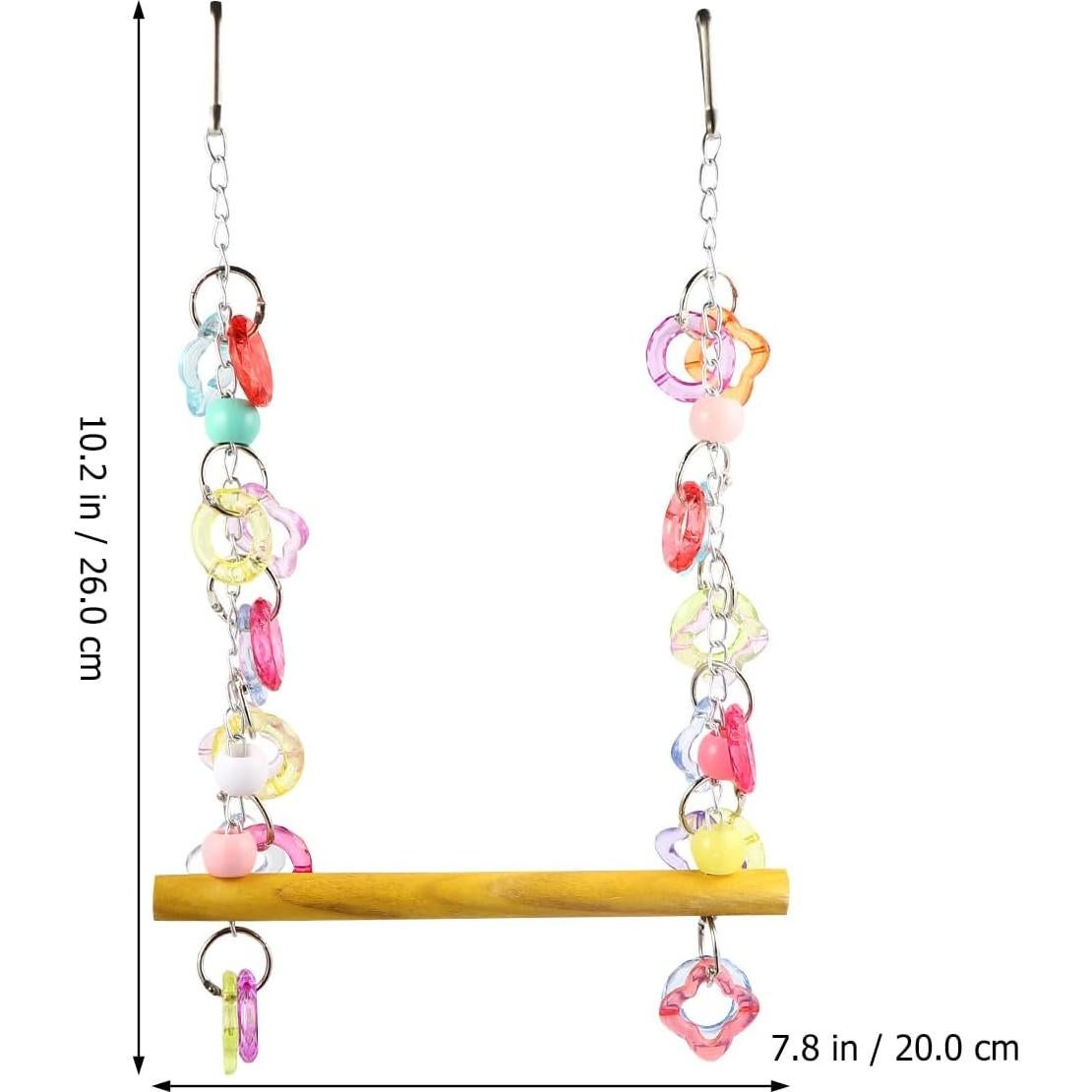 Columpio para Aves FRCOLOR 26x1cm Colorido Madera y Plástico