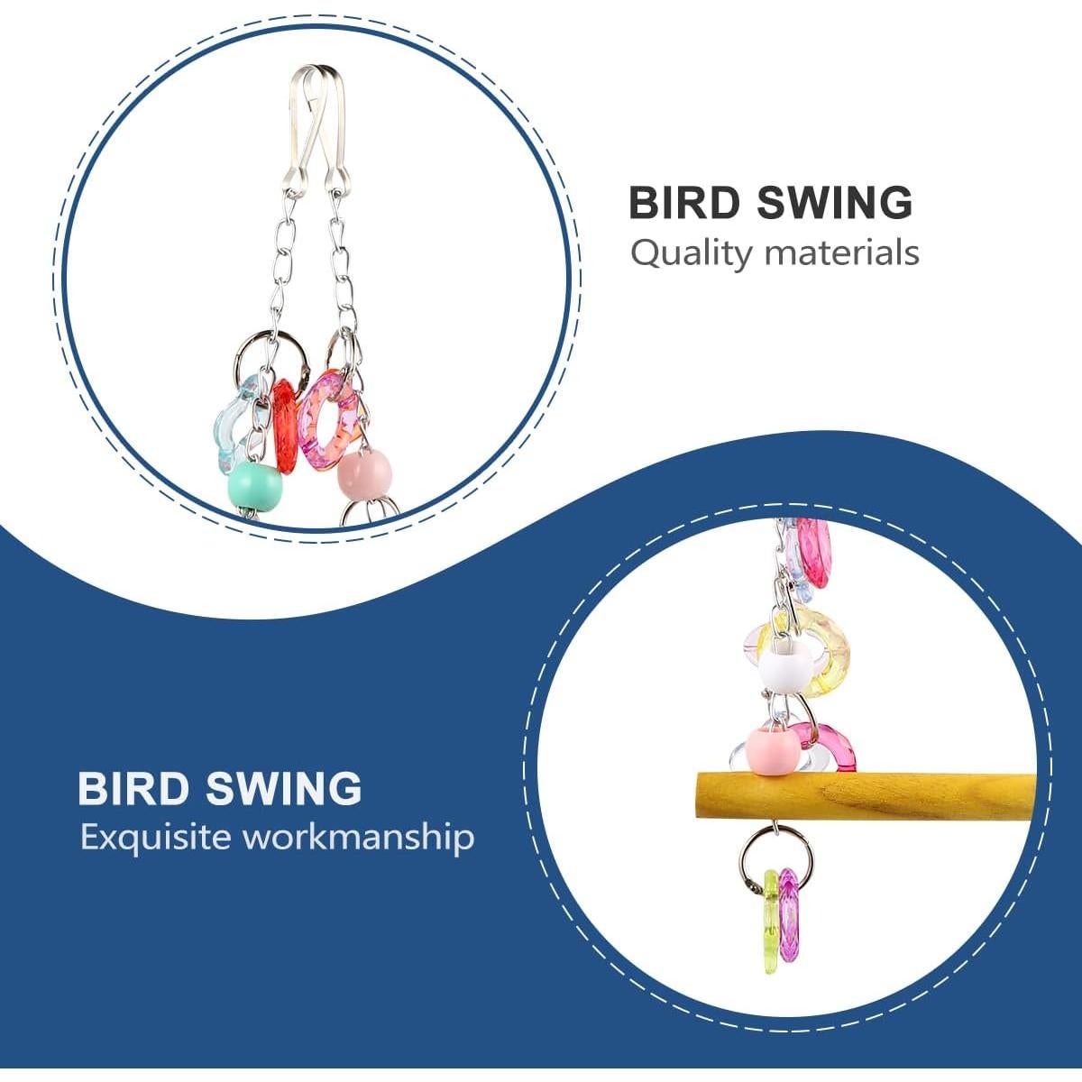 Columpio para Aves FRCOLOR 26x1cm Colorido Madera y Plástico