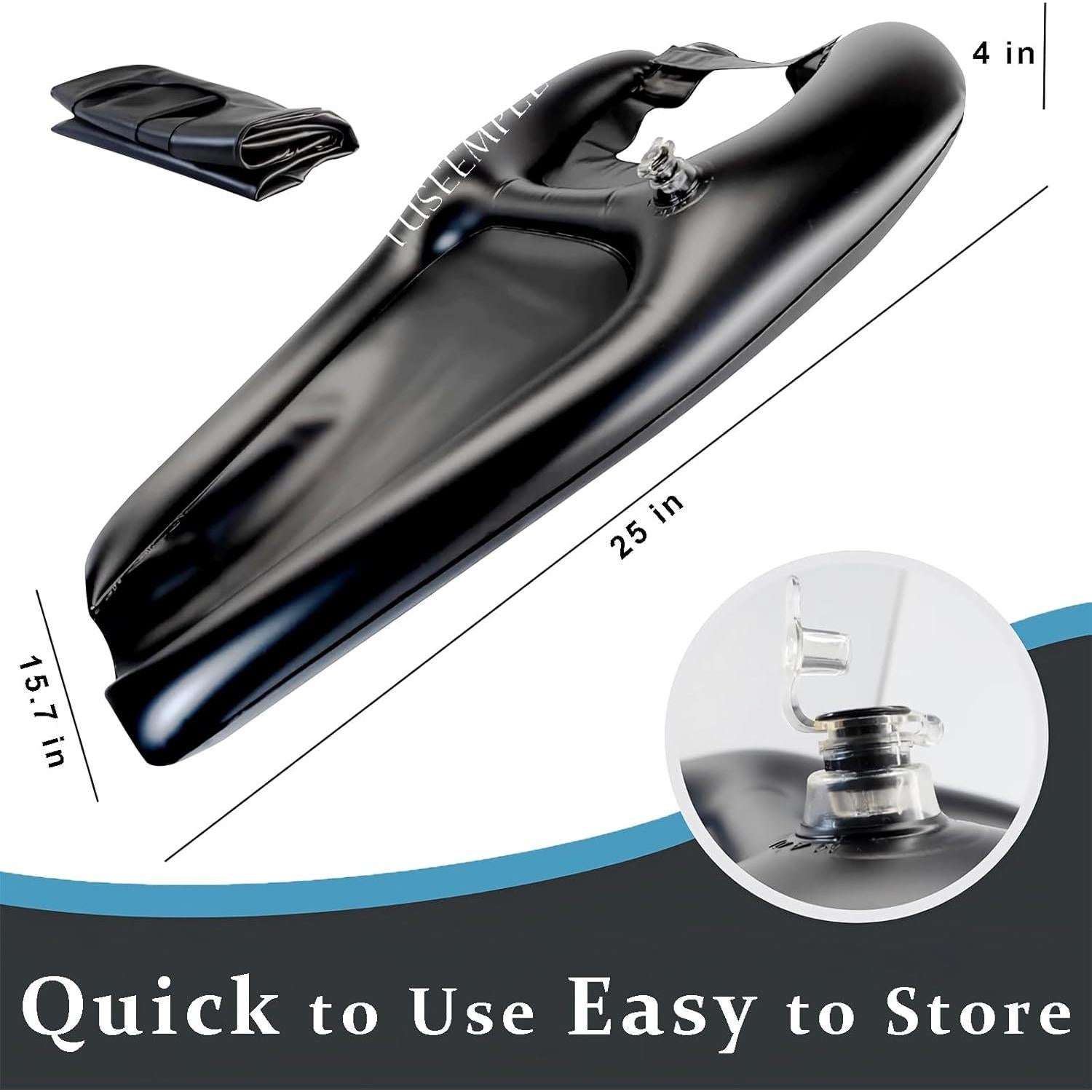 Tazón de Champú Portátil Tuseemple Negro 63.5cm para Lavado