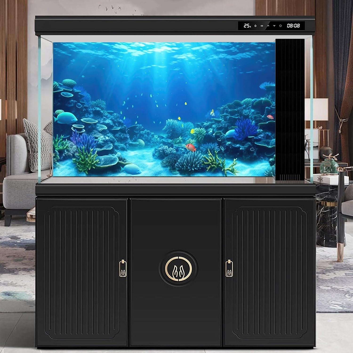 Fondo de Acuario Vinilo 61x30.5cm CaterRina Océano Azul