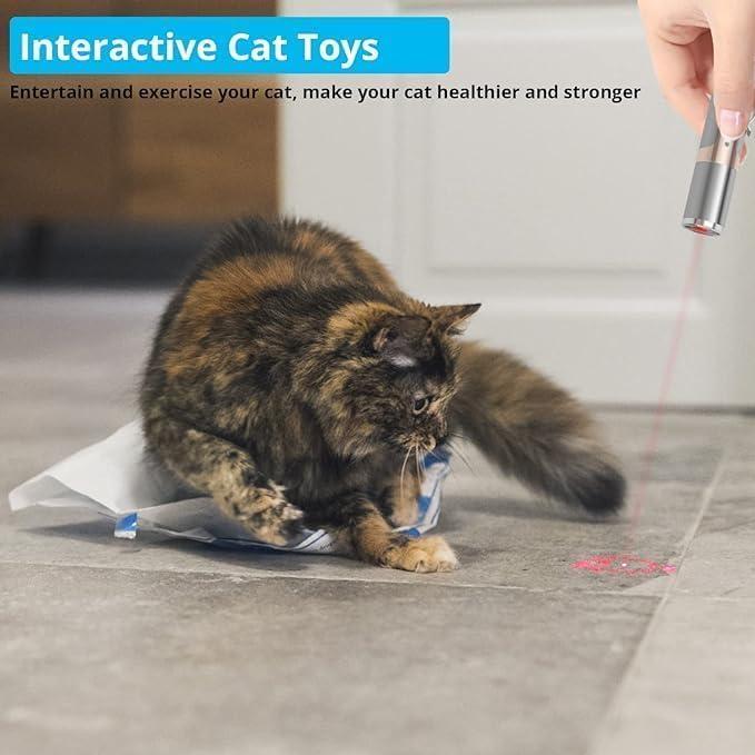 Juguete Interactivo para Gatos Lzonunl 5 Modos USB Recargable
