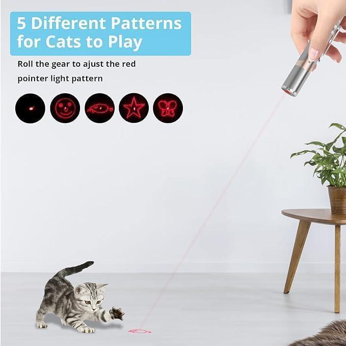 Juguete Interactivo para Gatos Lzonunl 5 Modos USB Recargable
