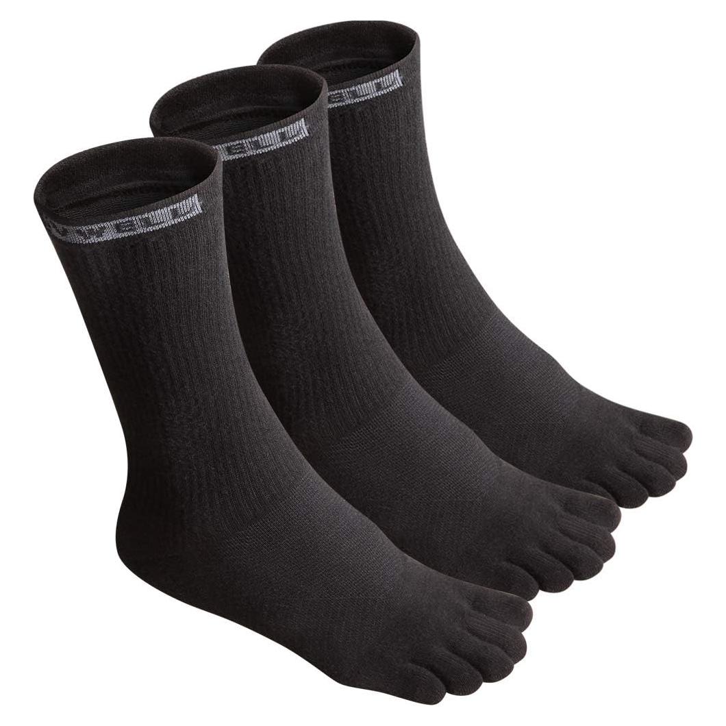 Calcetines de Dedos VWELL de Algodón para Correr, 3 Pares, Talla 25-28cm