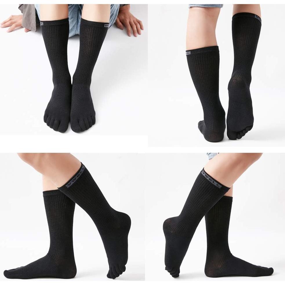 Calcetines de Dedos VWELL de Algodón para Correr, 3 Pares, Talla 25-28cm