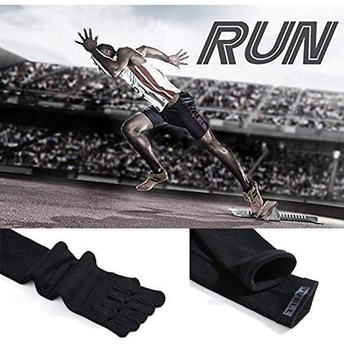 Calcetines de Dedos VWELL de Algodón para Correr, 3 Pares, Talla 25-28cm