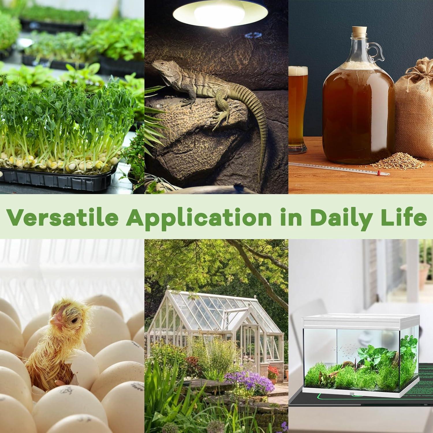 Alfombrilla Térmica KOKOPRO 25x52 cm para Plántulas y Termostato