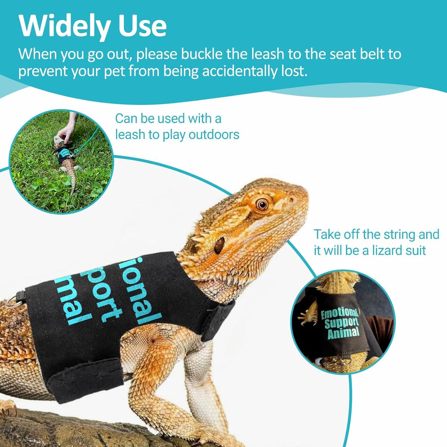 Arnés Ajustable para Lagartos HOKABLE - Azul, 11.5-20 cm