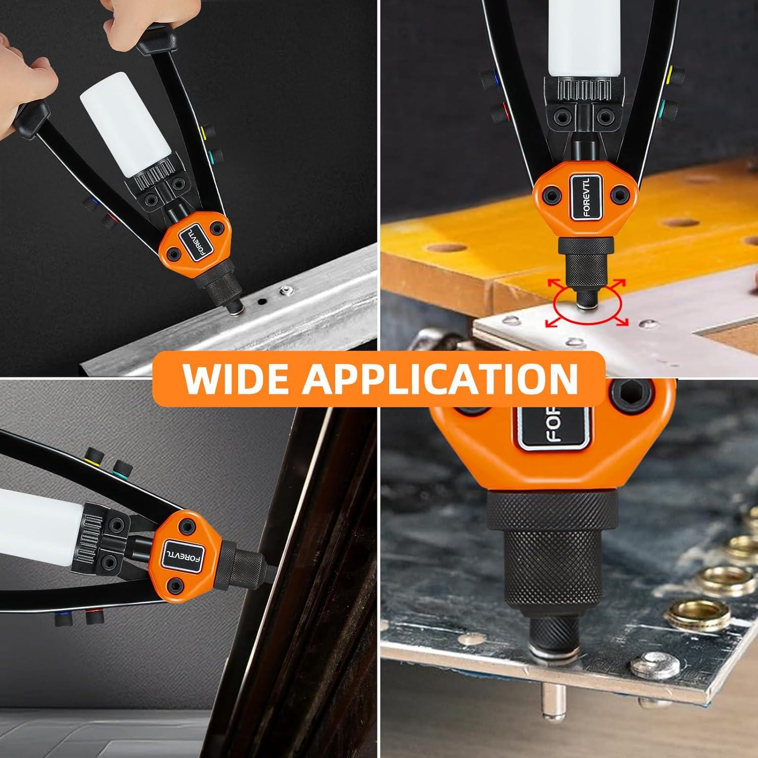 Kit de pistola de remaches FOREVTL FT807 33 cm 210 remaches