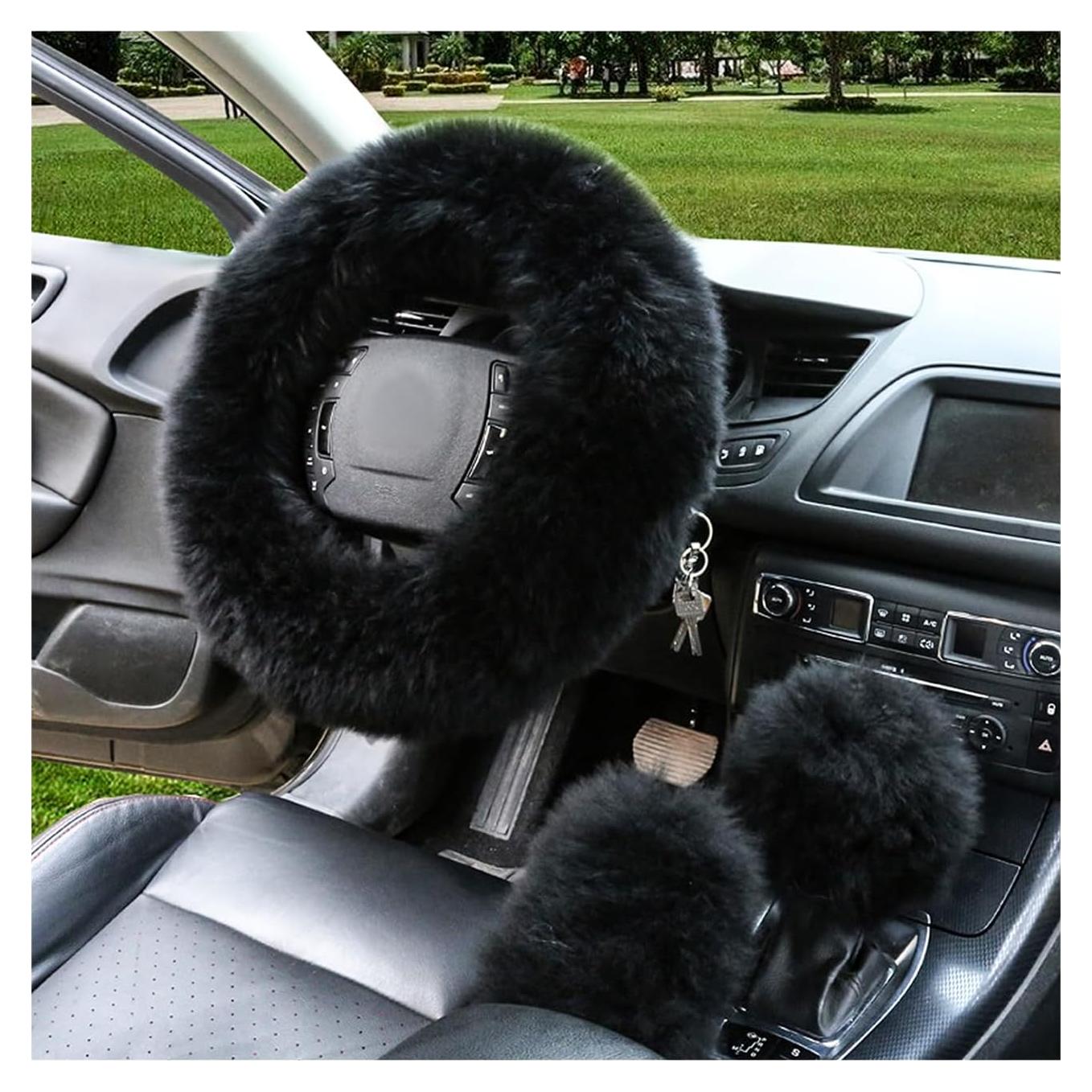 Funda de Volante de Lana Ziciner 3 Piezas 38 cm Negro