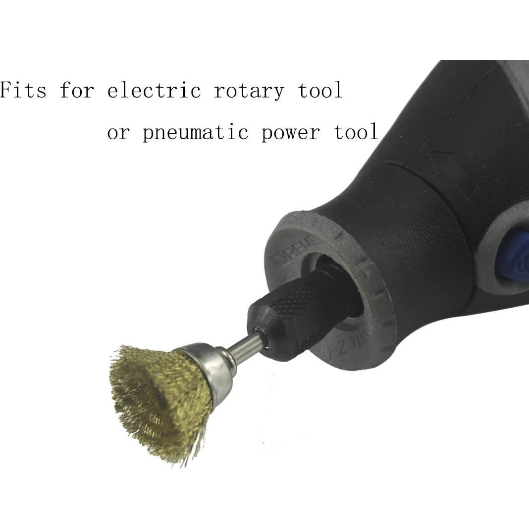 Juego de 30 cepillos de alambre JUNLIXN 3.18 mm para Dremel