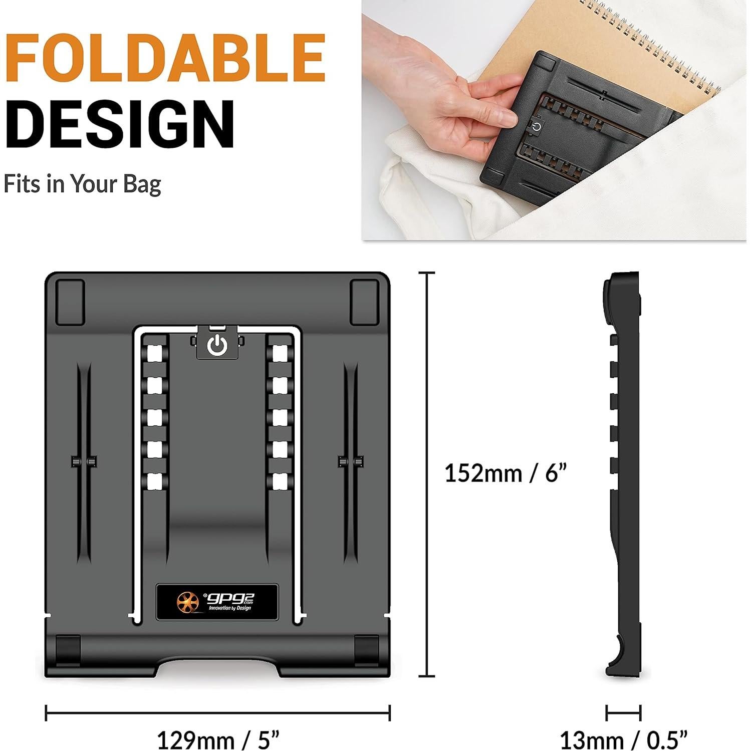 Soporte Plegable para Tableta GPG2 - Antideslizante y Ajustable