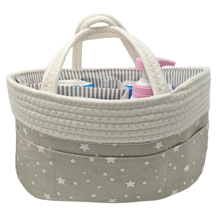 Organizador de Pañales MGERASL Gris Ovalado 35.88x21.94cm