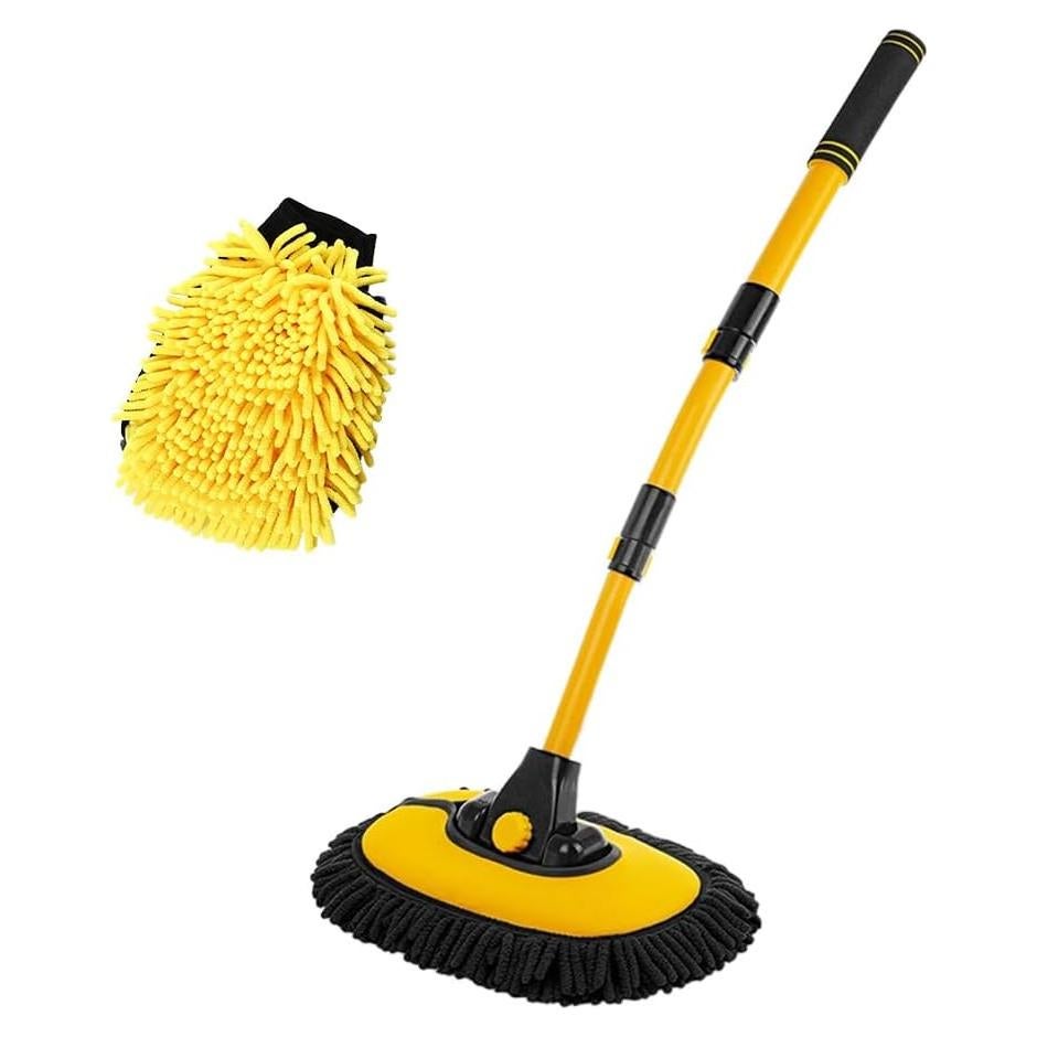 Kit de Lavado de Autos Sylvil con Cepillo y Mitón Microfibra