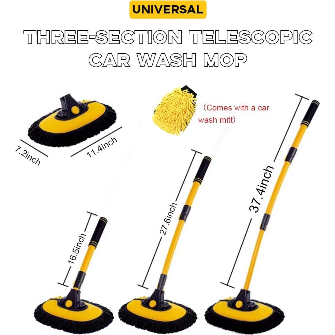 Kit de Lavado de Autos Sylvil con Cepillo y Mitón Microfibra