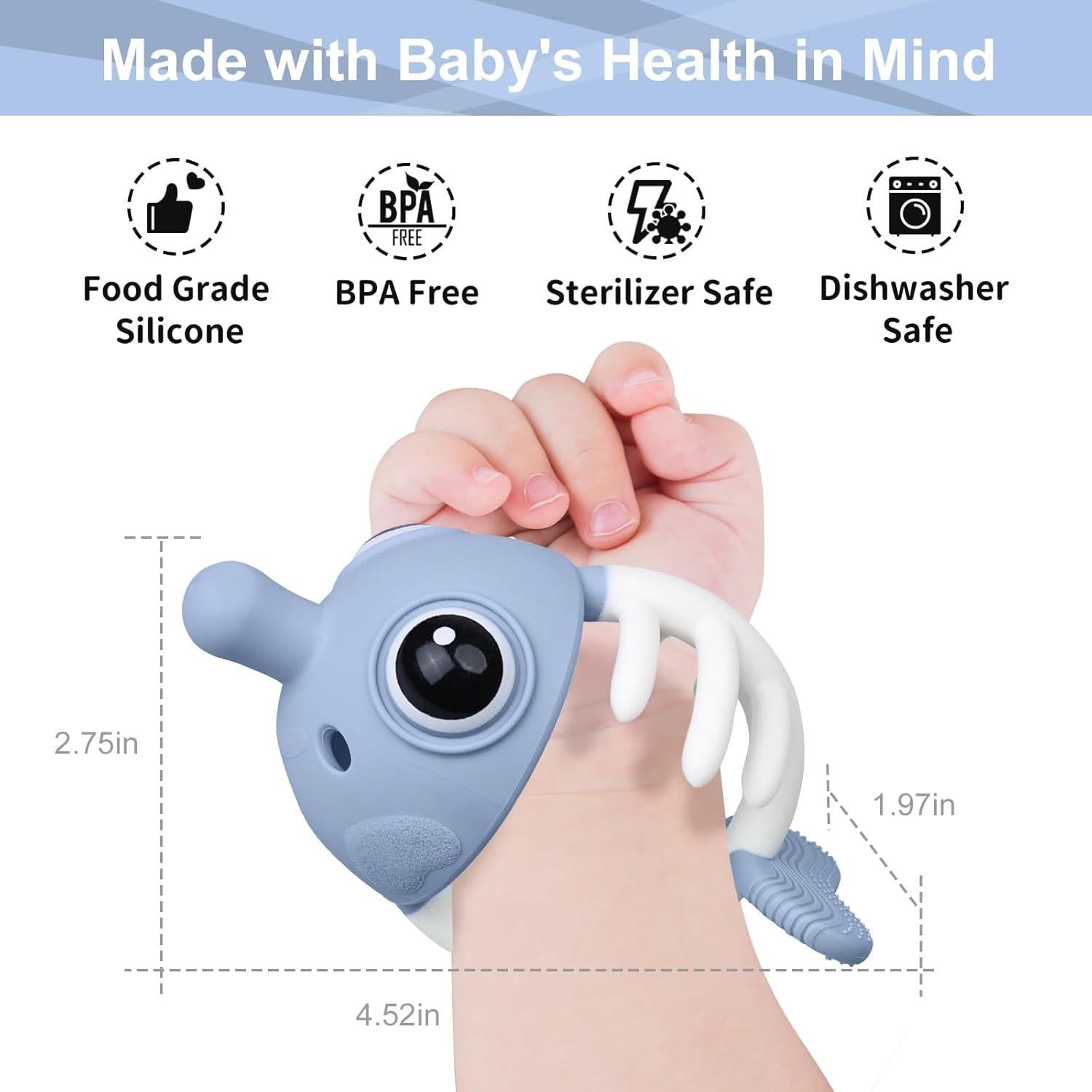 Mordedor de Silicona Mombella Pez Payaso para Bebés 0-12 Meses