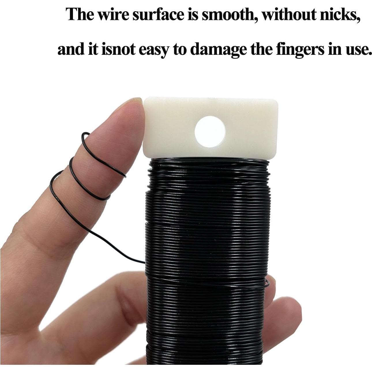 Alambre Floral Negro 22 Calibres 35 Metros para Manualidades