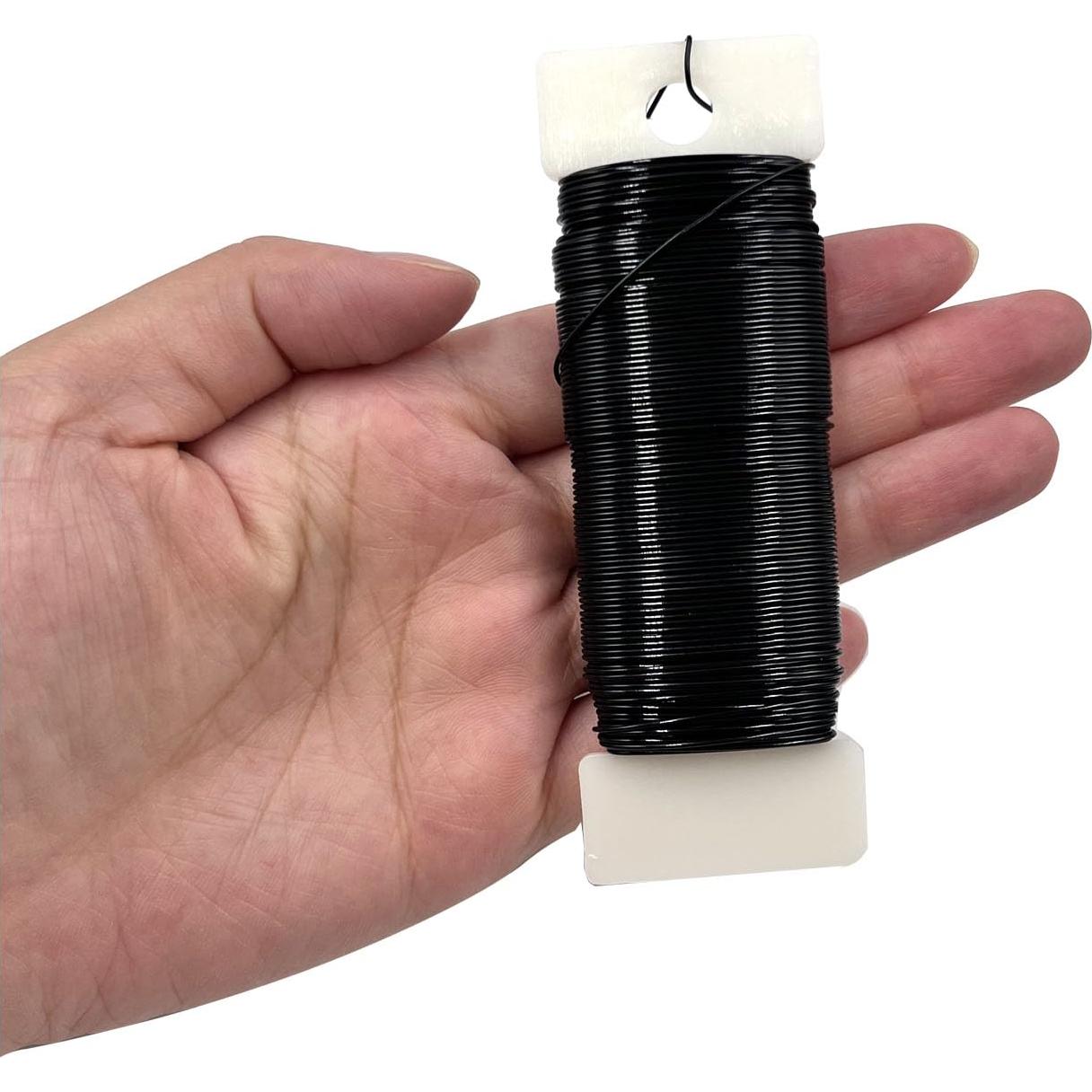 Alambre Floral Negro 22 Calibres 35 Metros para Manualidades