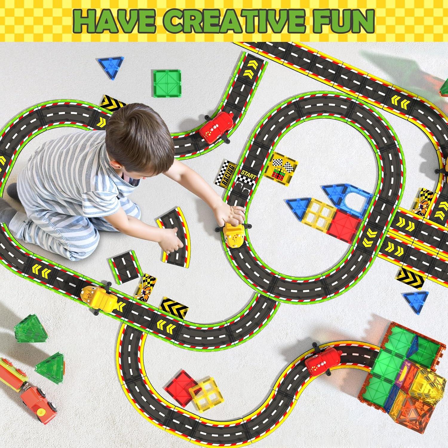 Pista de Carreras de Azulejos Magnéticos Coodoo - Dinosaurios 1.17kg