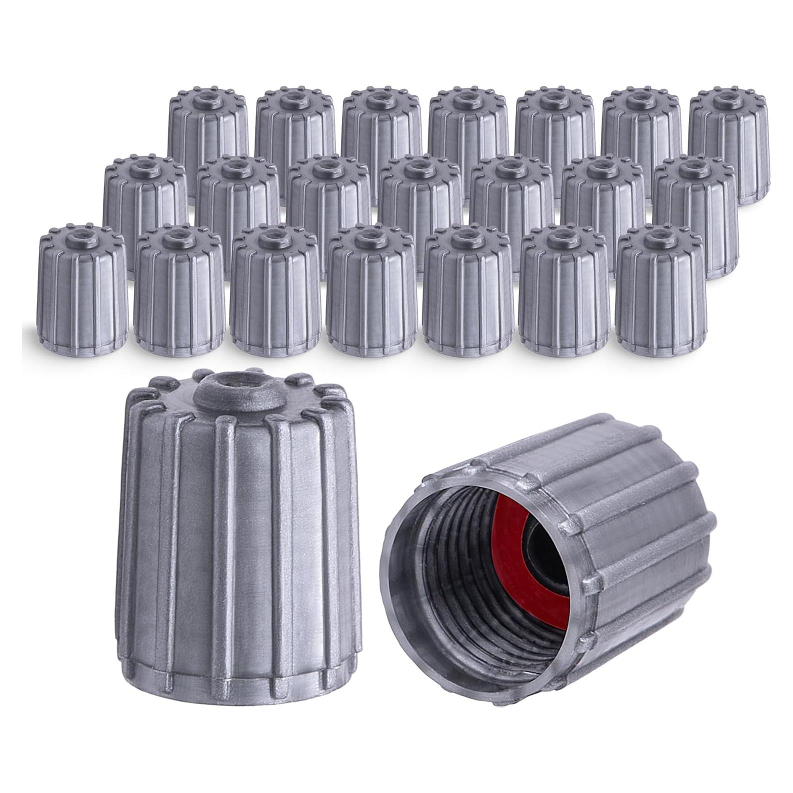 30 Tapas de Válvula de Neumático MEAJOO Universal Gris