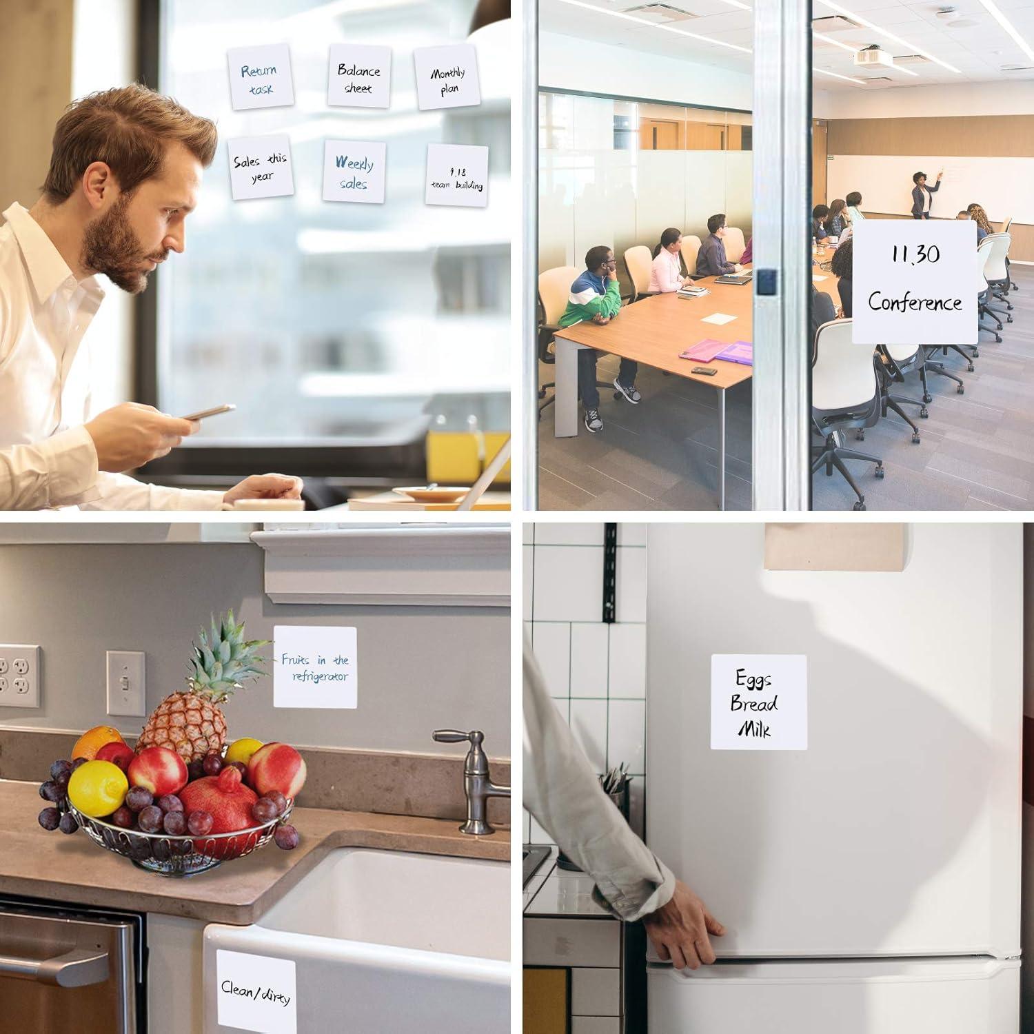 Notas Adhesivas Borrables ANYSSI 7.62 cm Cuadrado 12 Pzas