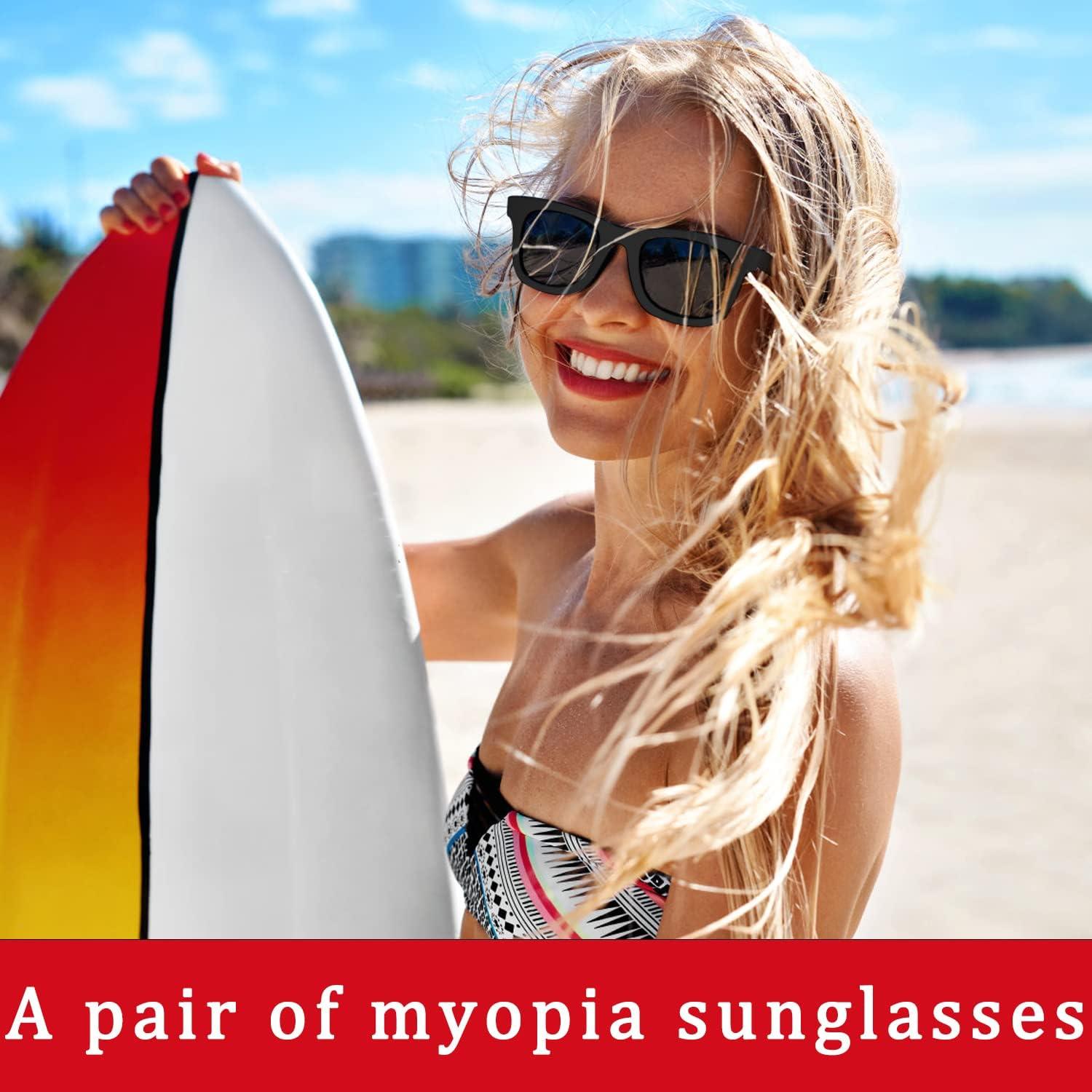 Gafas de sol miopía ALWAYSUV -2.0 negras TR90 unisex