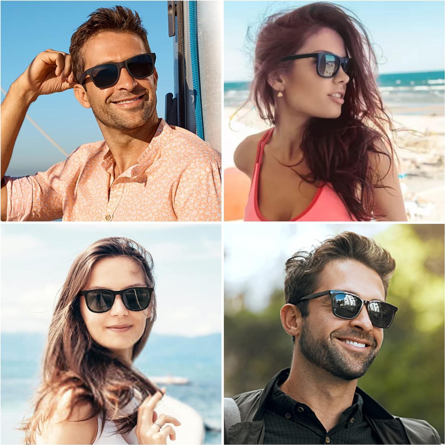 Gafas de sol miopía ALWAYSUV -2.0 negras TR90 unisex