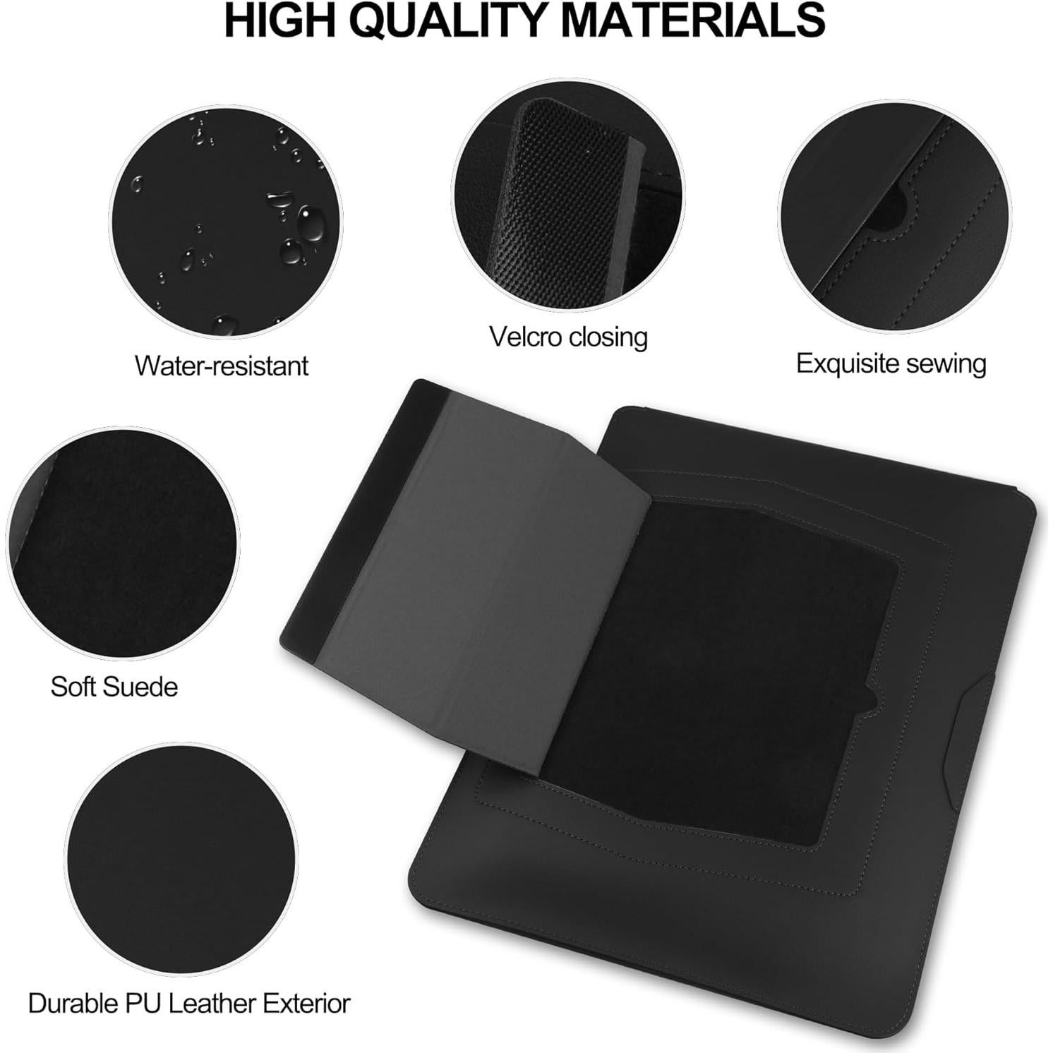 Funda de cuero para laptop 13-14" HoYiXi con soporte ajustable