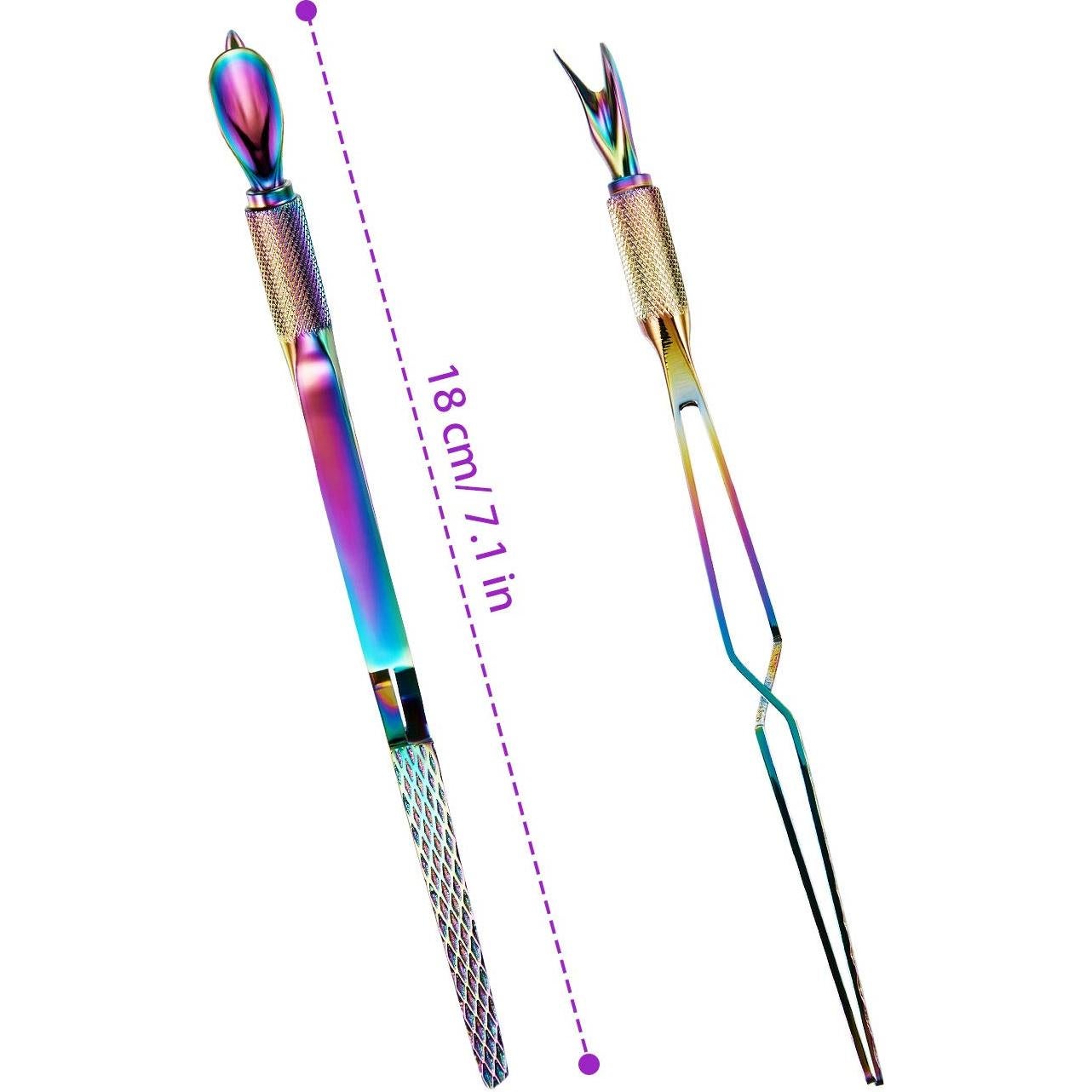 Herramienta de Pinzado de Uñas Blulu 2 Piezas Acero Inoxidable