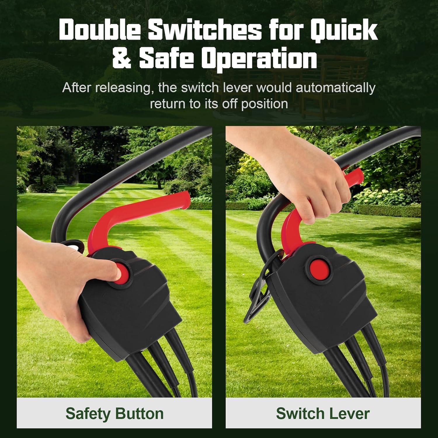 Cortadora de Césped Eléctrica Toolsempire 33 cm 10 A 25 L