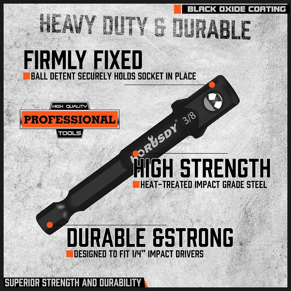 Juego de Adaptadores de Enchufe de Impacto HORUSDY 7 Piezas