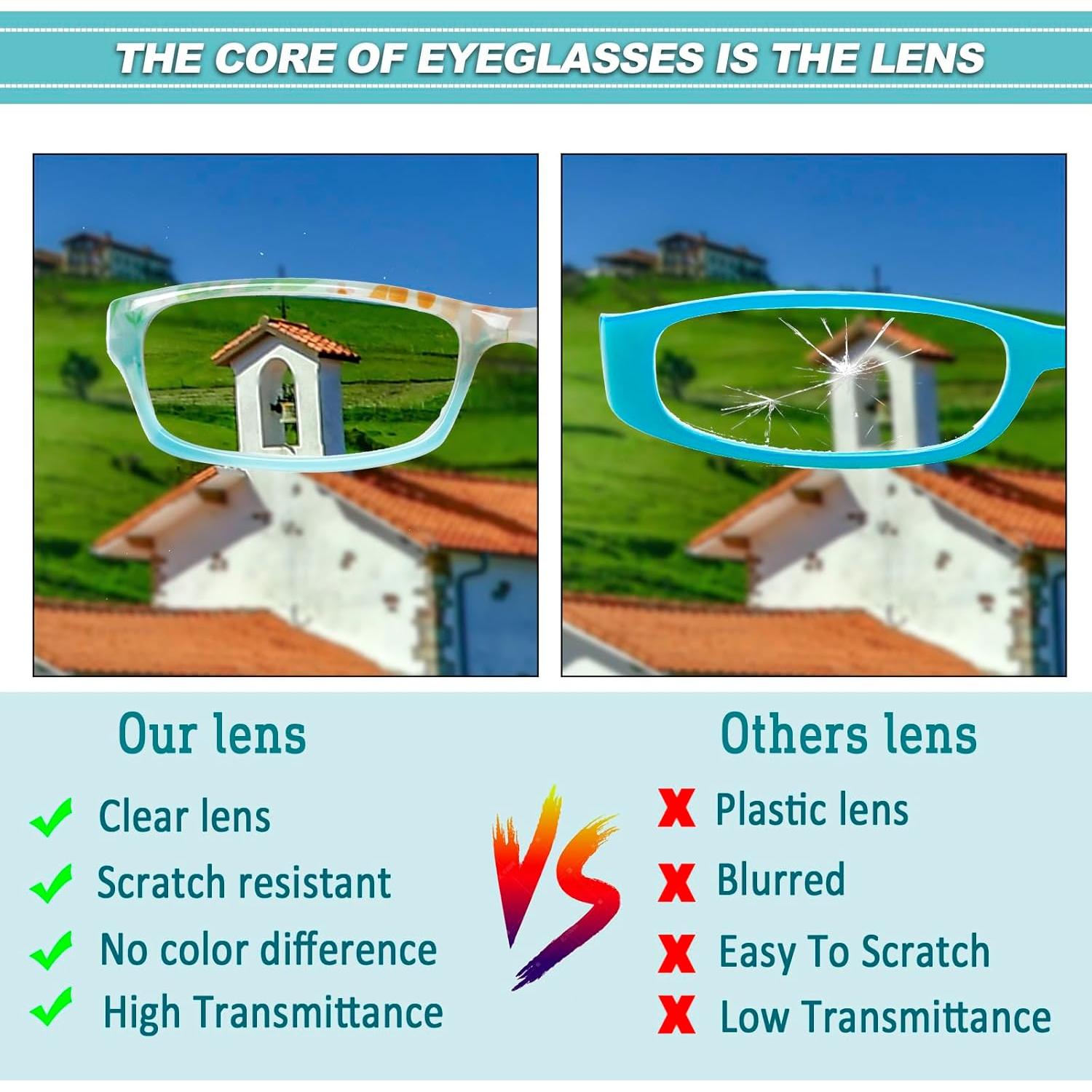 Gafas de lectura Kerecsen 5 pares moda unisex con bisagra