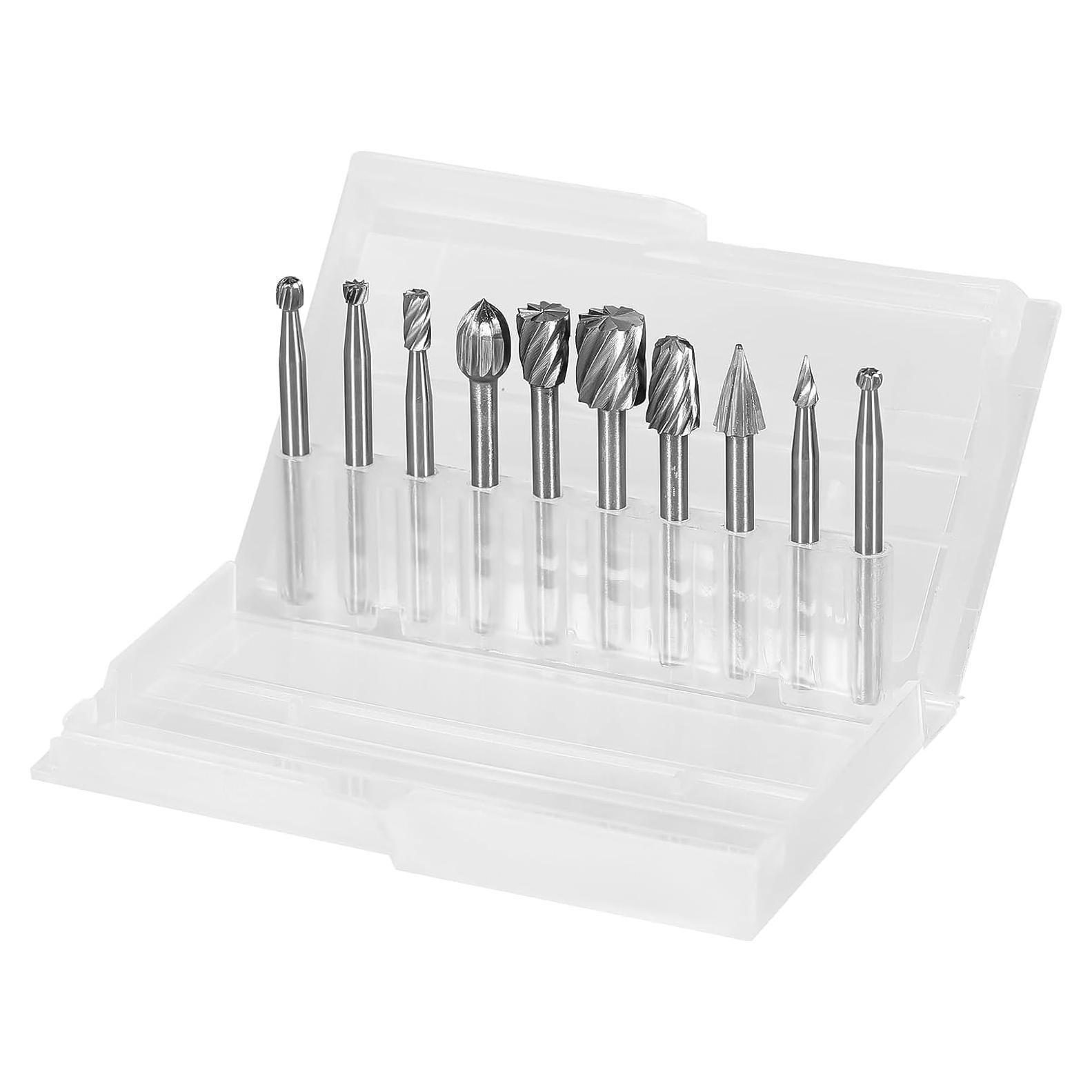 Juego de Puntas de Tallado HSS 10 Piezas 3mm para Carpintería