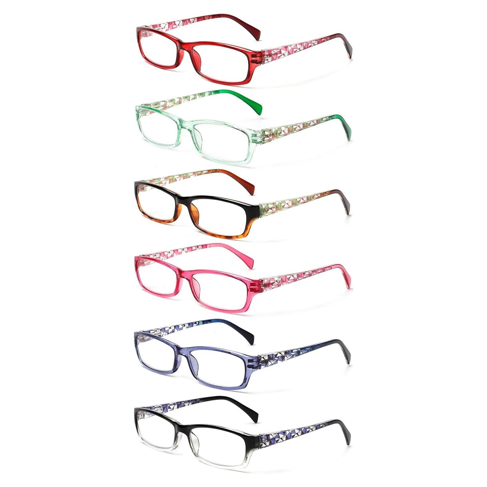 Gafas de lectura Kerecsen para mujeres 6 Pack con filtro UV