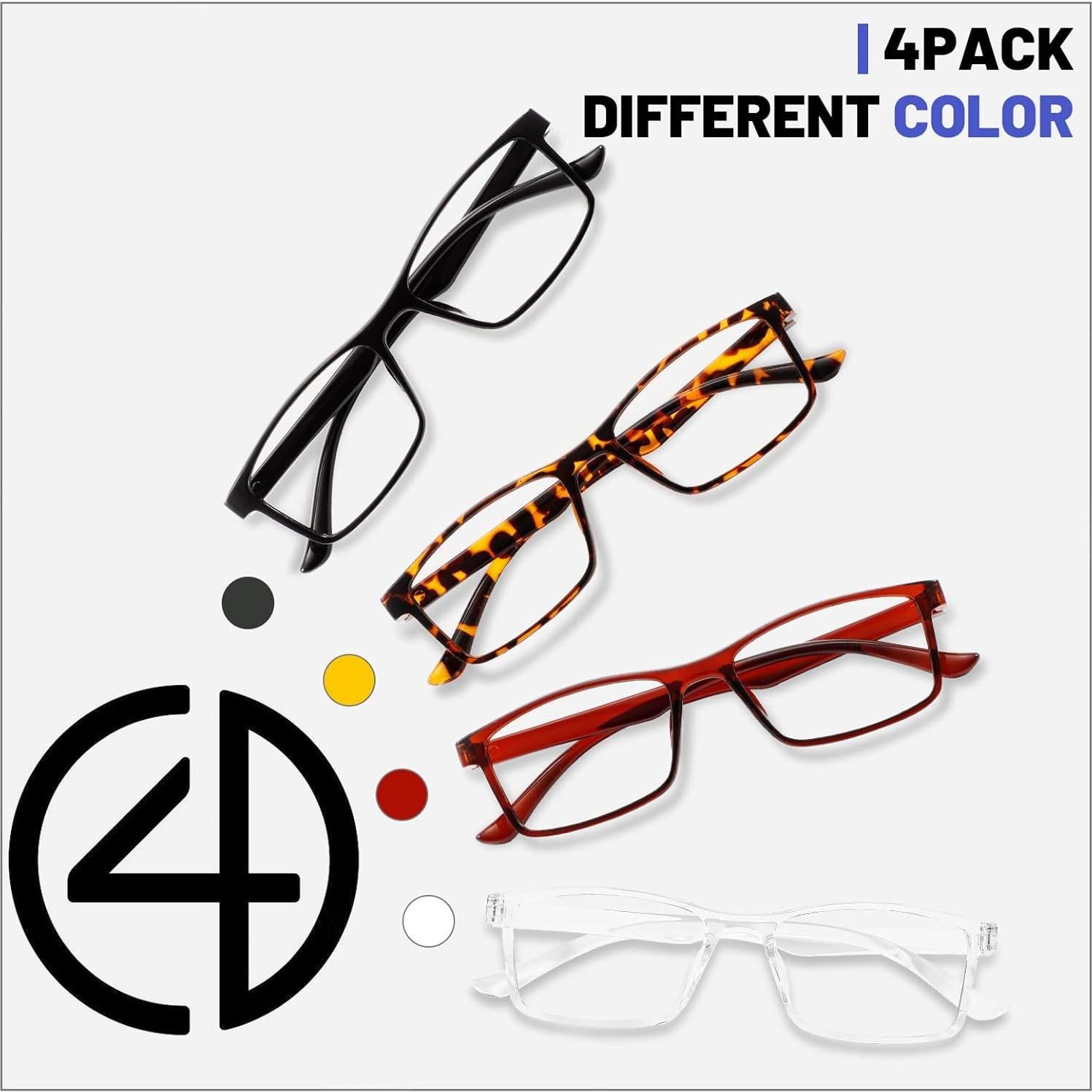 Gafas Bloqueadoras de Luz Azul Przene 4 Pack Unisex UV400