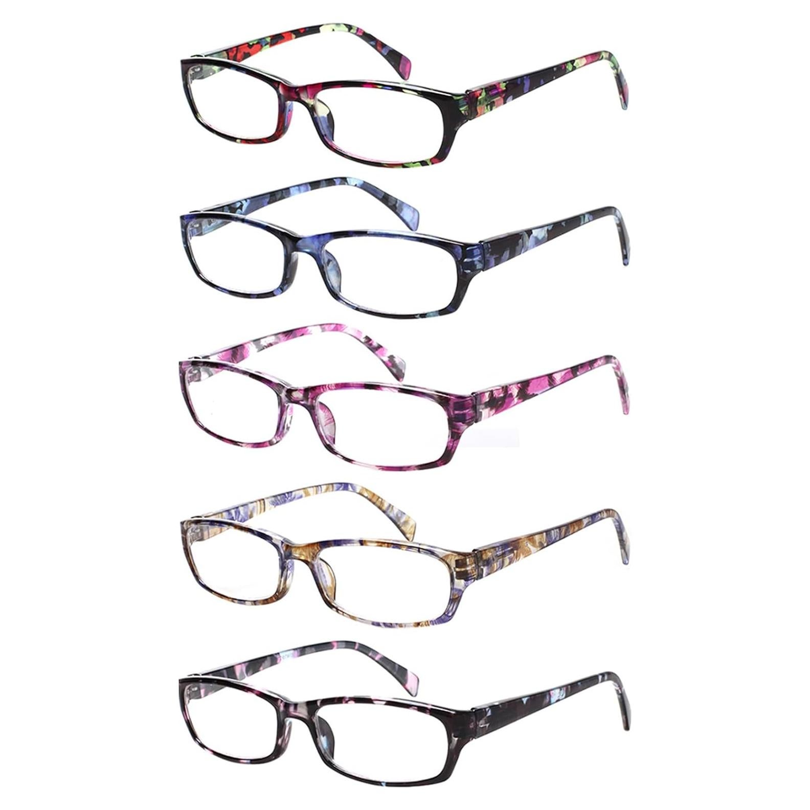 Gafas de lectura Kerecsen 5 pares para mujeres con bisagra