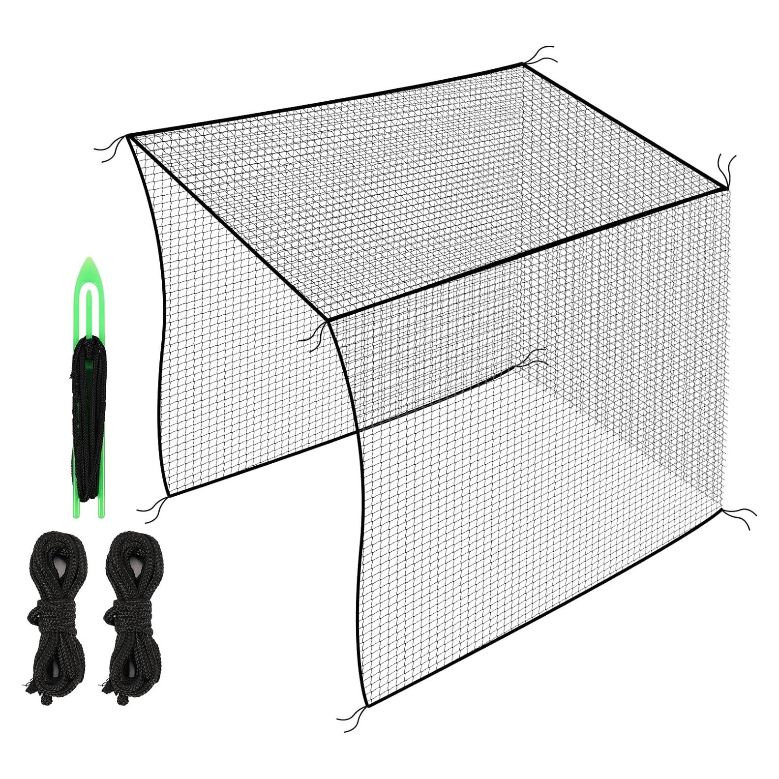 Red de Golf Amazgolf DFX 3x3x3m con Ganchos y Mosquetones