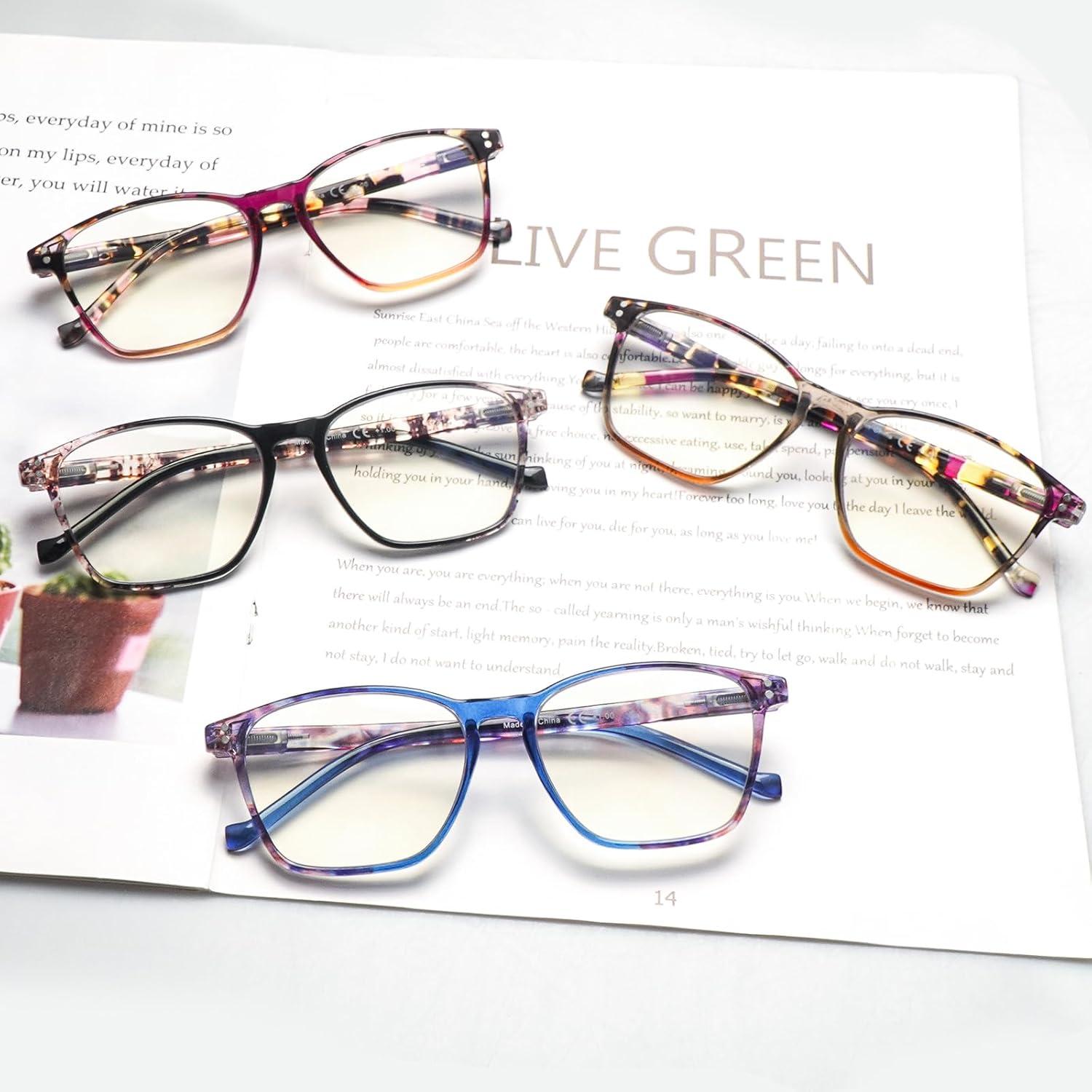 Paquete de 4 Gafas de Lectura Progresivas STASTEND con Filtro UV400