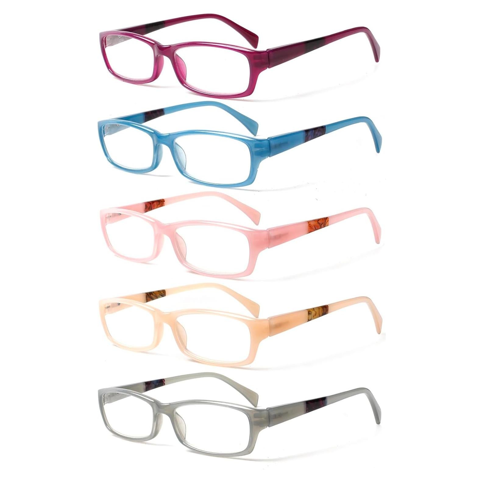 Gafas de lectura Kerecsen 5 pares moda unisex 1.25x