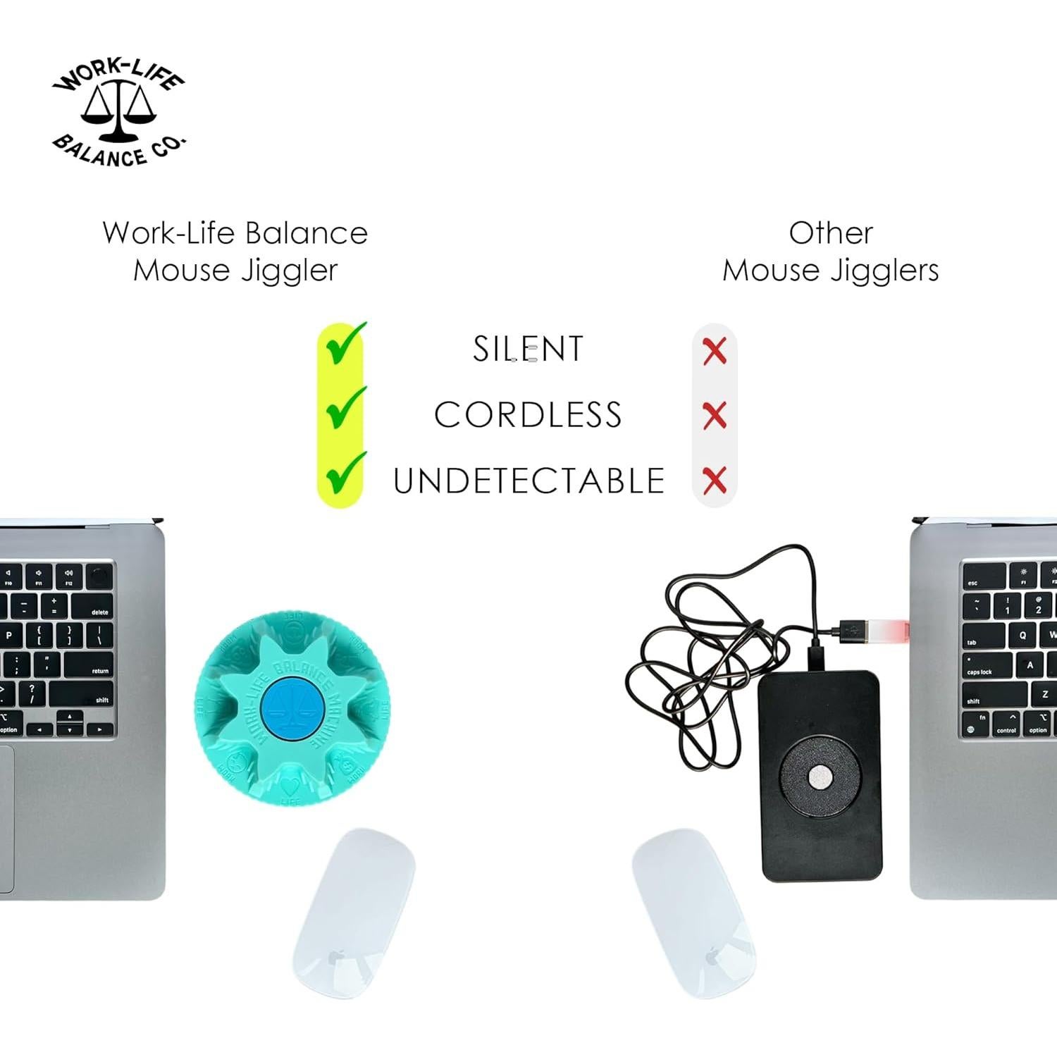 Jiggler de Ratón Mecánico Indetectable Aqua - Sin Software