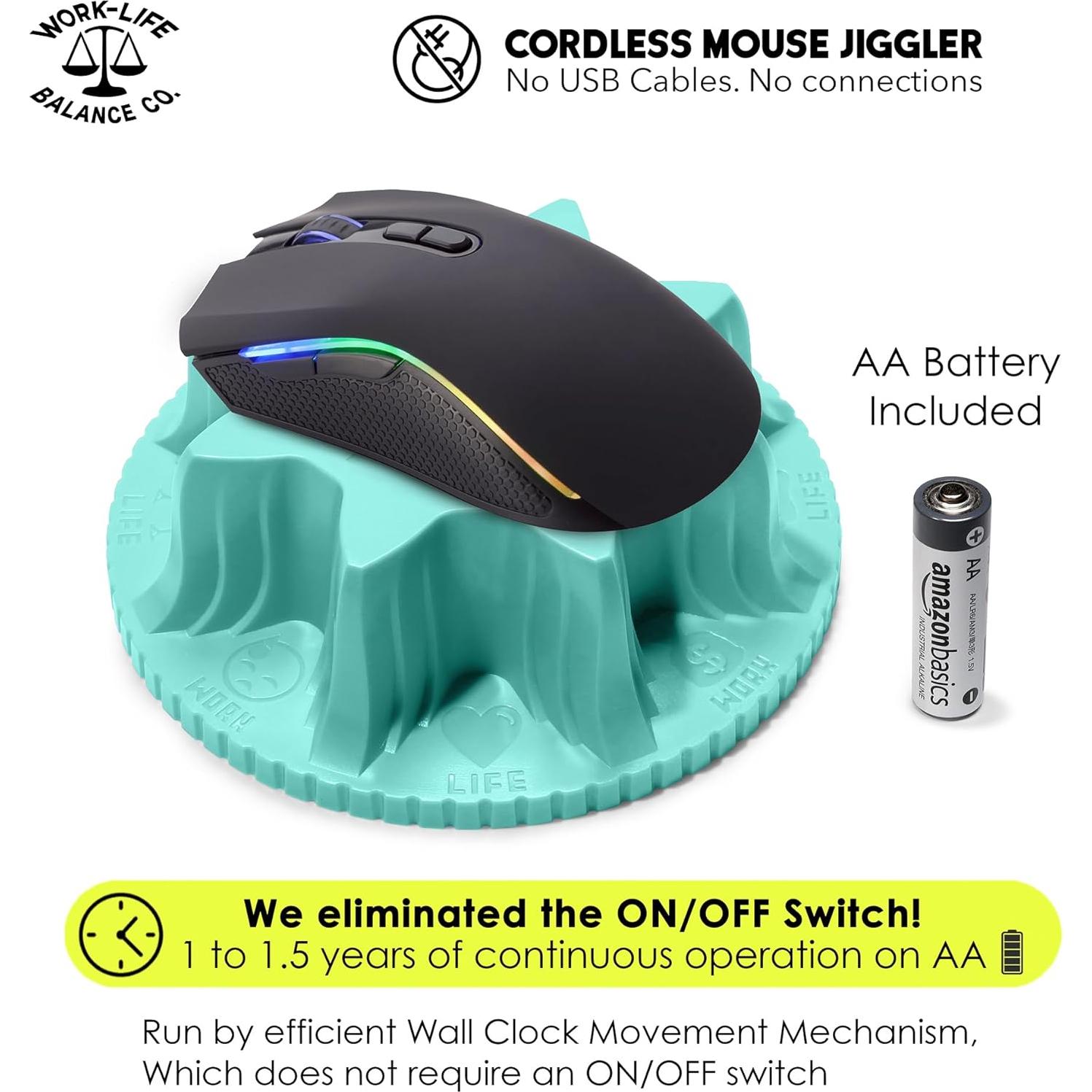 Jiggler de Ratón Mecánico Indetectable Aqua - Sin Software