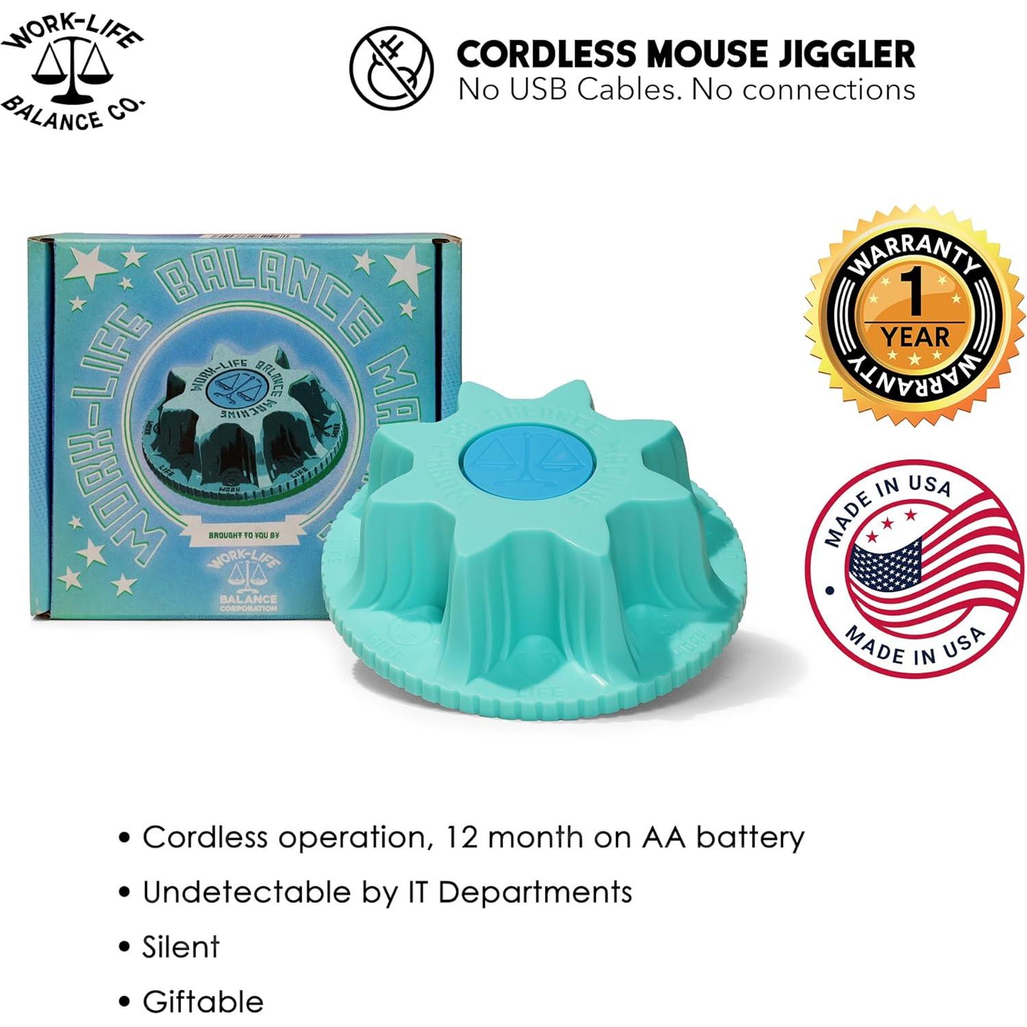 Jiggler de Ratón Mecánico Indetectable Aqua - Sin Software